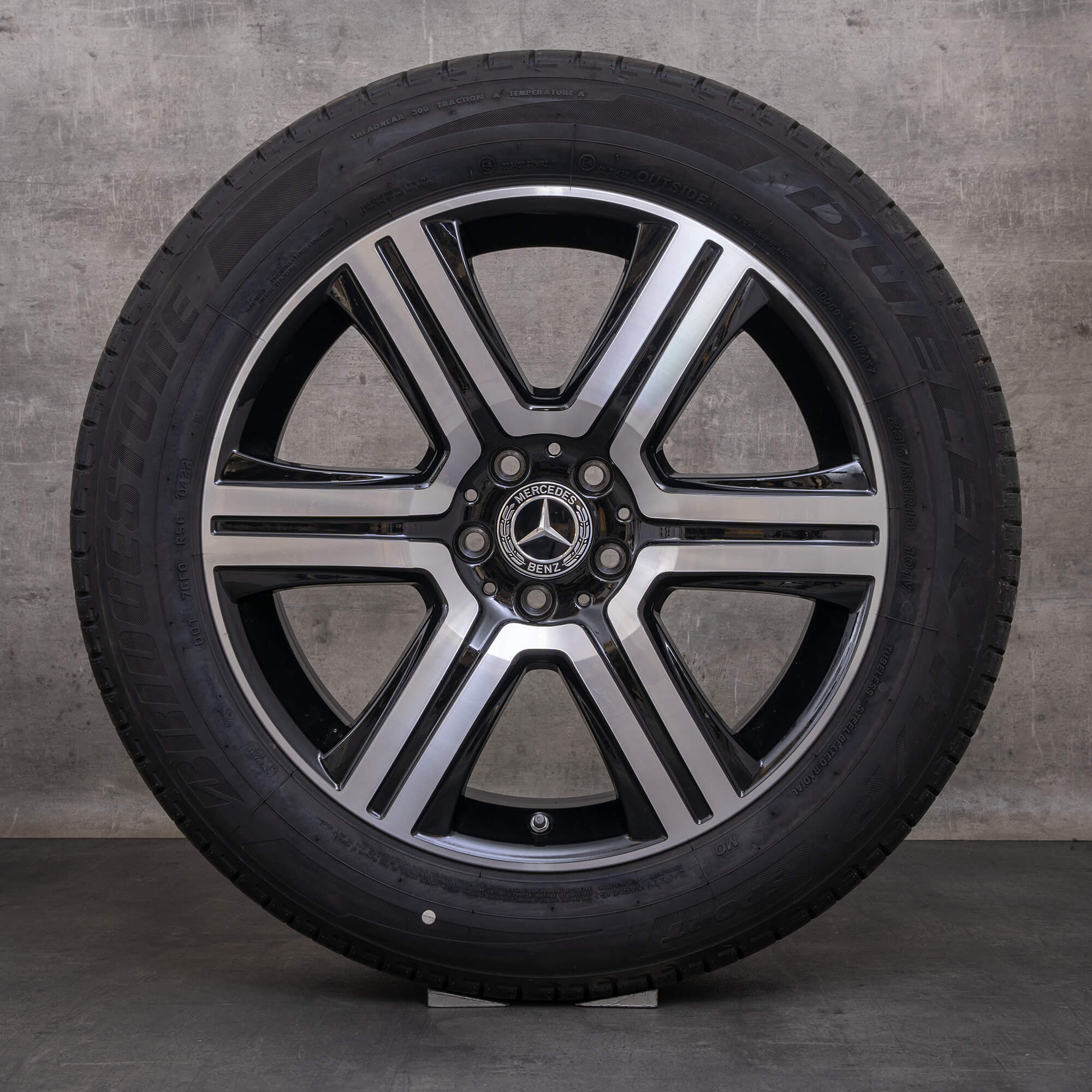 Orijinal Mercedes Benz GLC & 43 AMG jantlar 19 inç X253 C253 yaz jant lastikleri A2534011600 siyah parlak tornalı