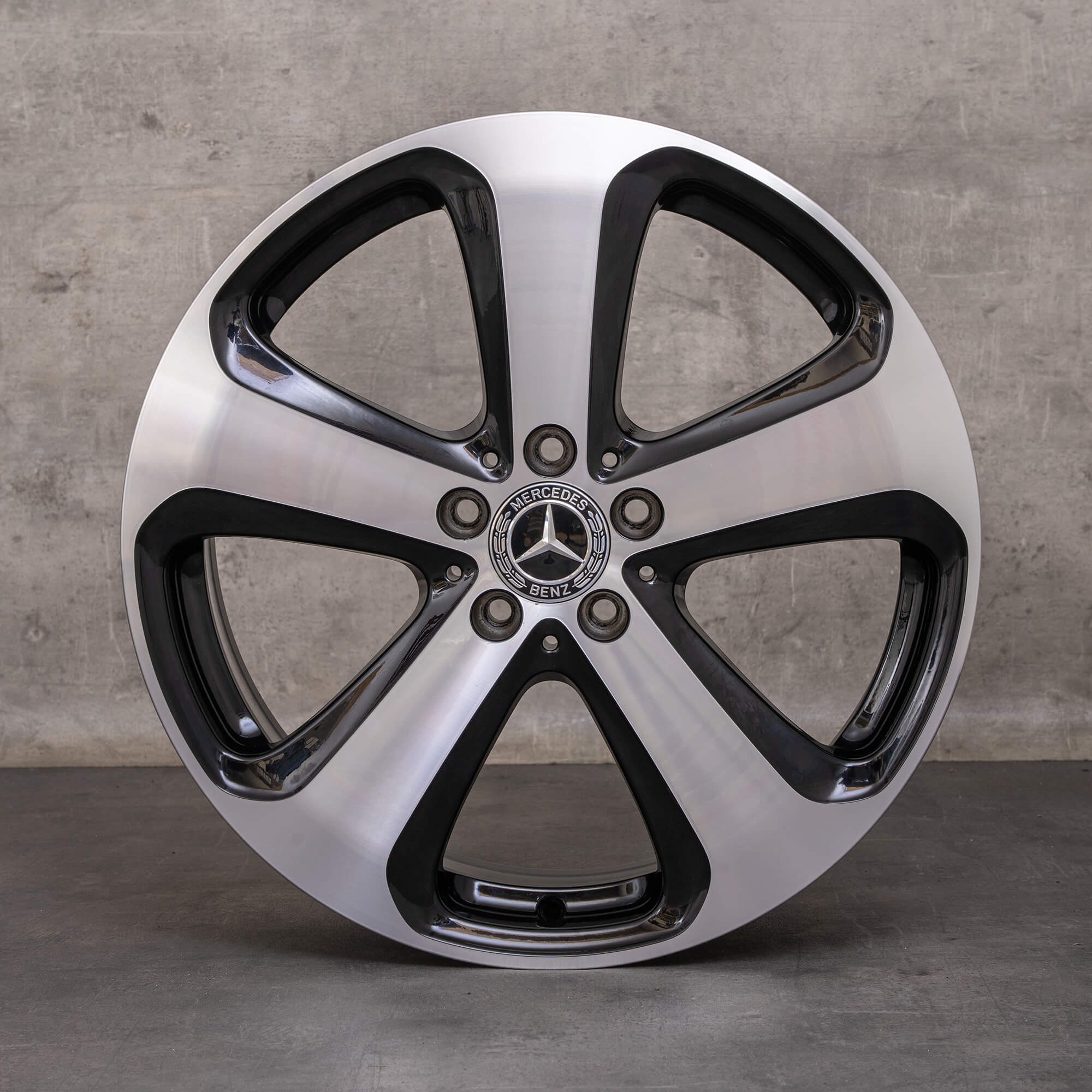 Orijinal Mercedes Benz GLC & 43 jantlar 19 inç X253 C253 A2534011000 siyah yüksek parlaklıkta tornalanmış