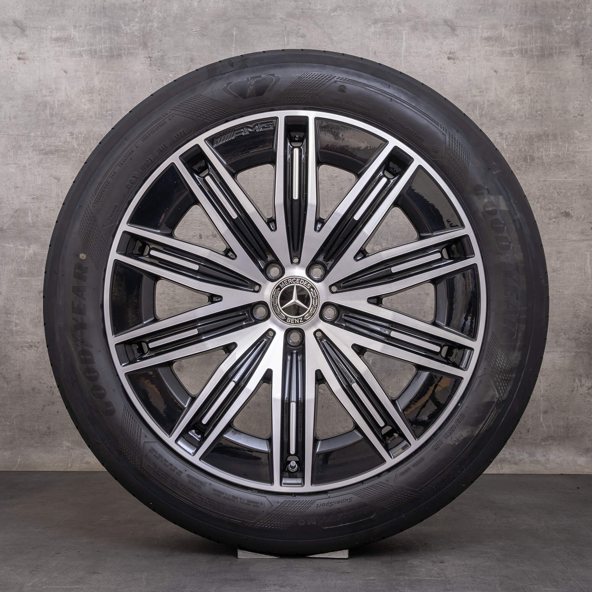 Original Mercedes Benz EQS AMG Felgen 21 Zoll X296 Sommerräder A2964011600 schwarz glanzgedreht