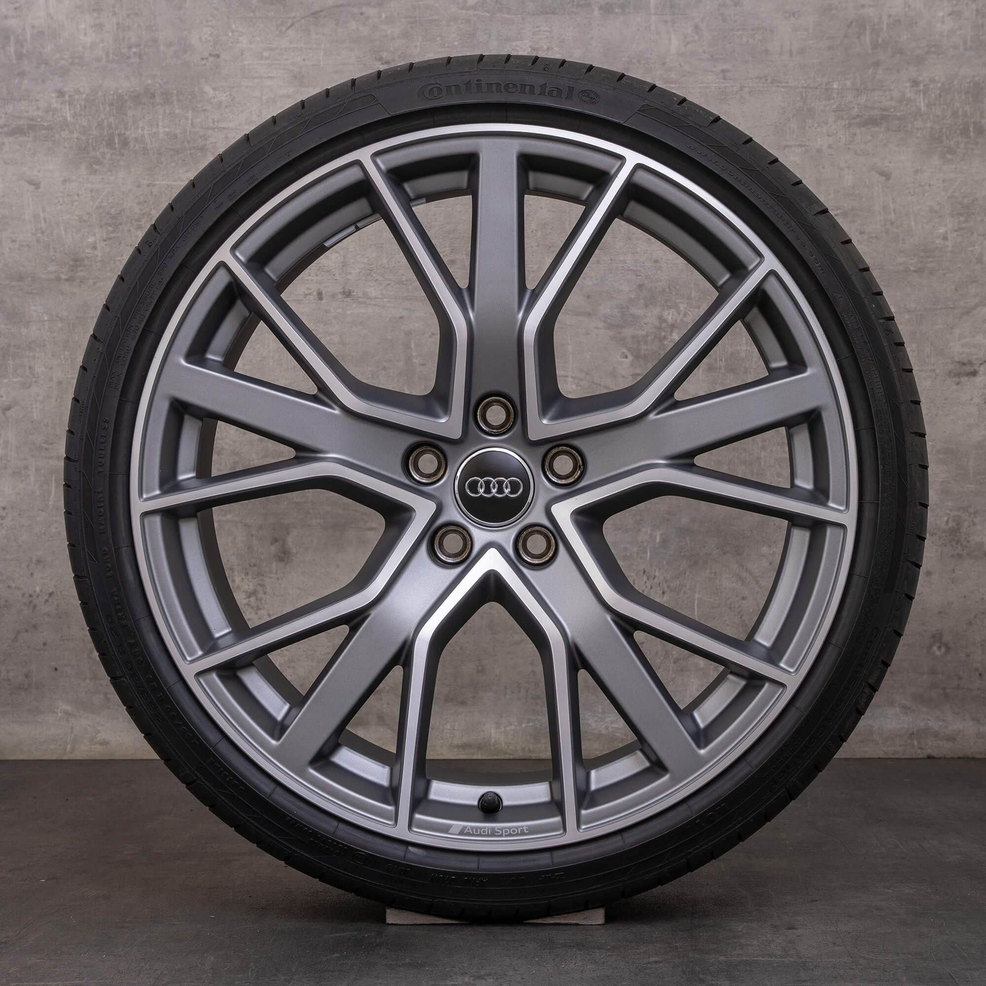 Original Audi A5 S5 Winterräder 20 Zoll F5 8W B9 Felgen 8W0601025EG anthrazit matt glanzgedreht