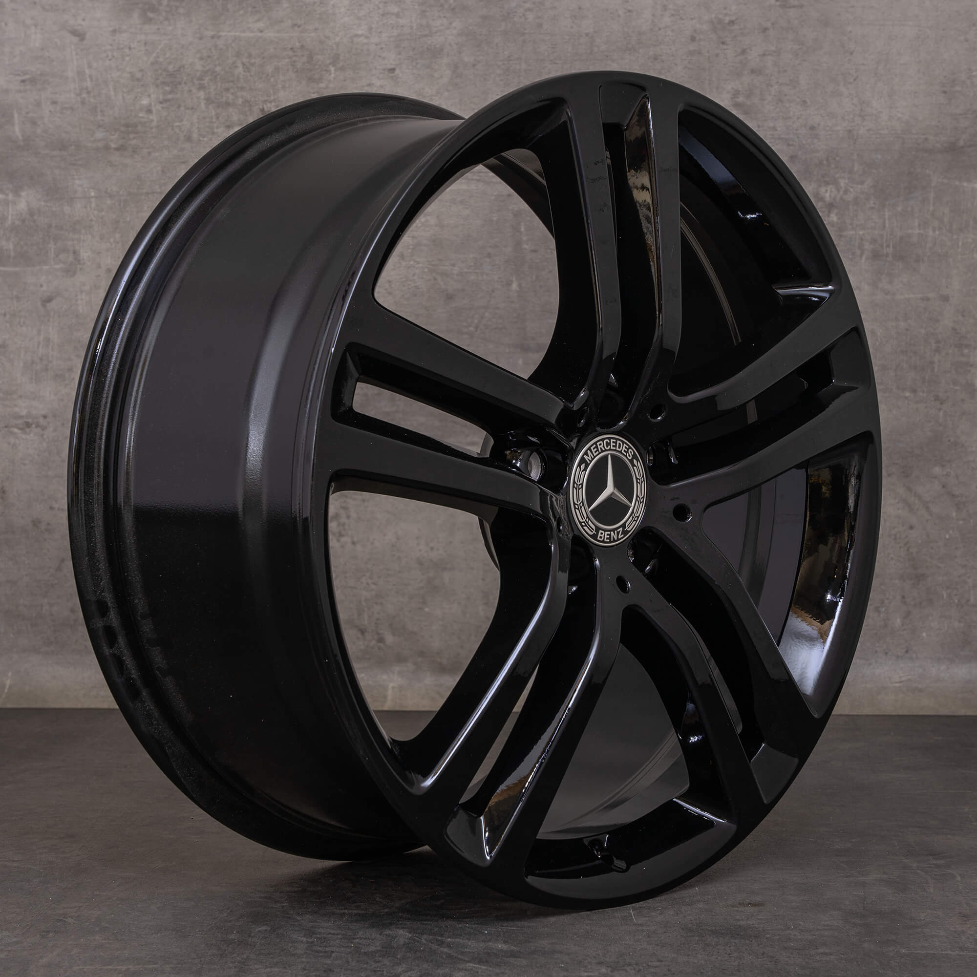 Oryginał Mercedes Benz GLE Felga 20 cali X167 C167 A1674012400 czarny błyszczący