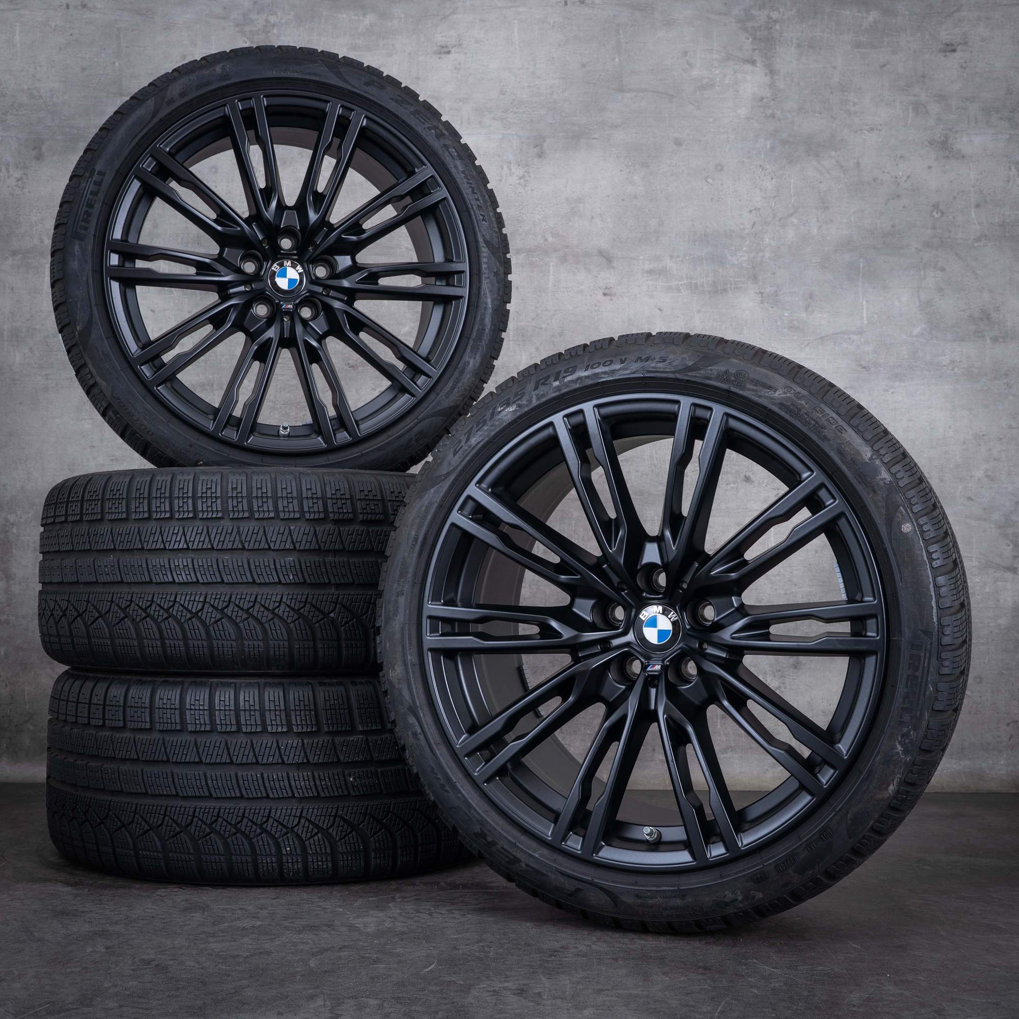 Oem M2 M3 M4 pneus hiver jantes 19 pouces G87 G80 G82 G83 Jantes Styling 829 M 8093844 8093845 jet black matt
