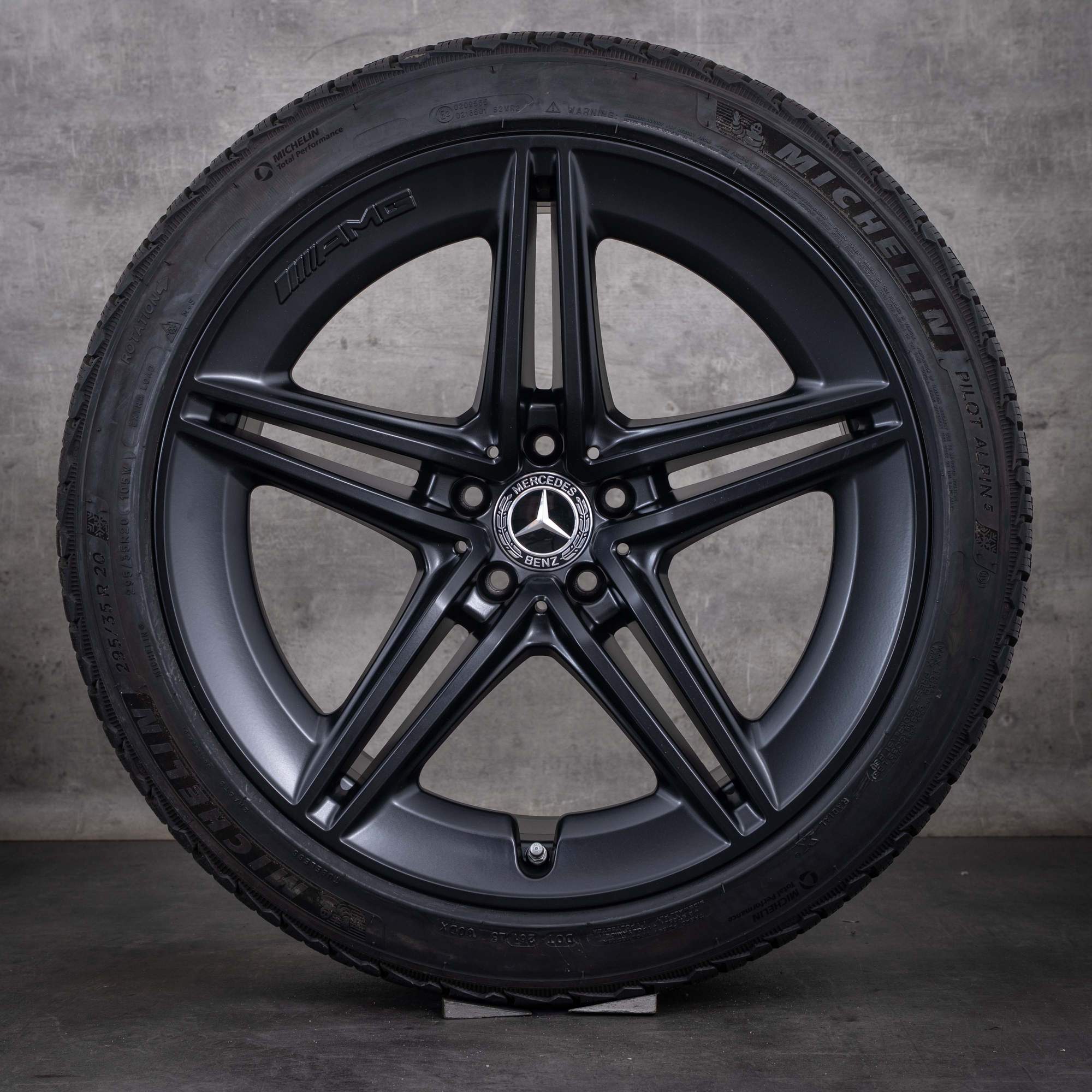 Originale Mercedes-Benz AMG GT 43 53 63 63S vinterhjul 20 tommer X290-felger A2904010400 A2904010500 matt svart