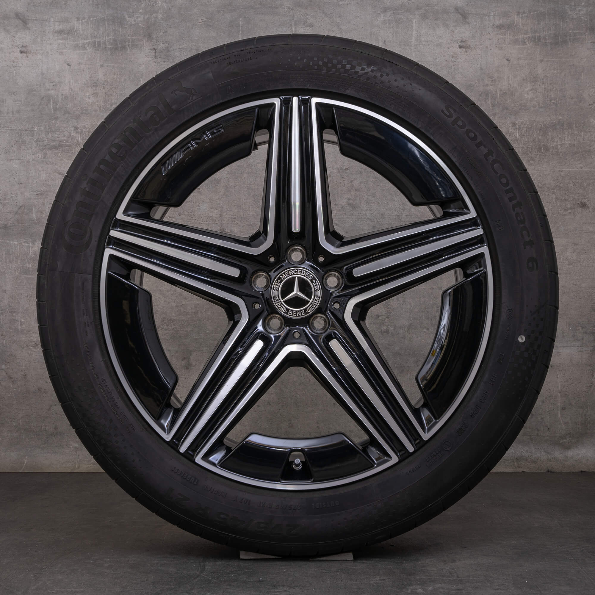 Oryginalne felgi Mercedes Benz GLE AMG 21 cali V167 C167 koła letnie A1674014301 A1674014401 czarne polerowane