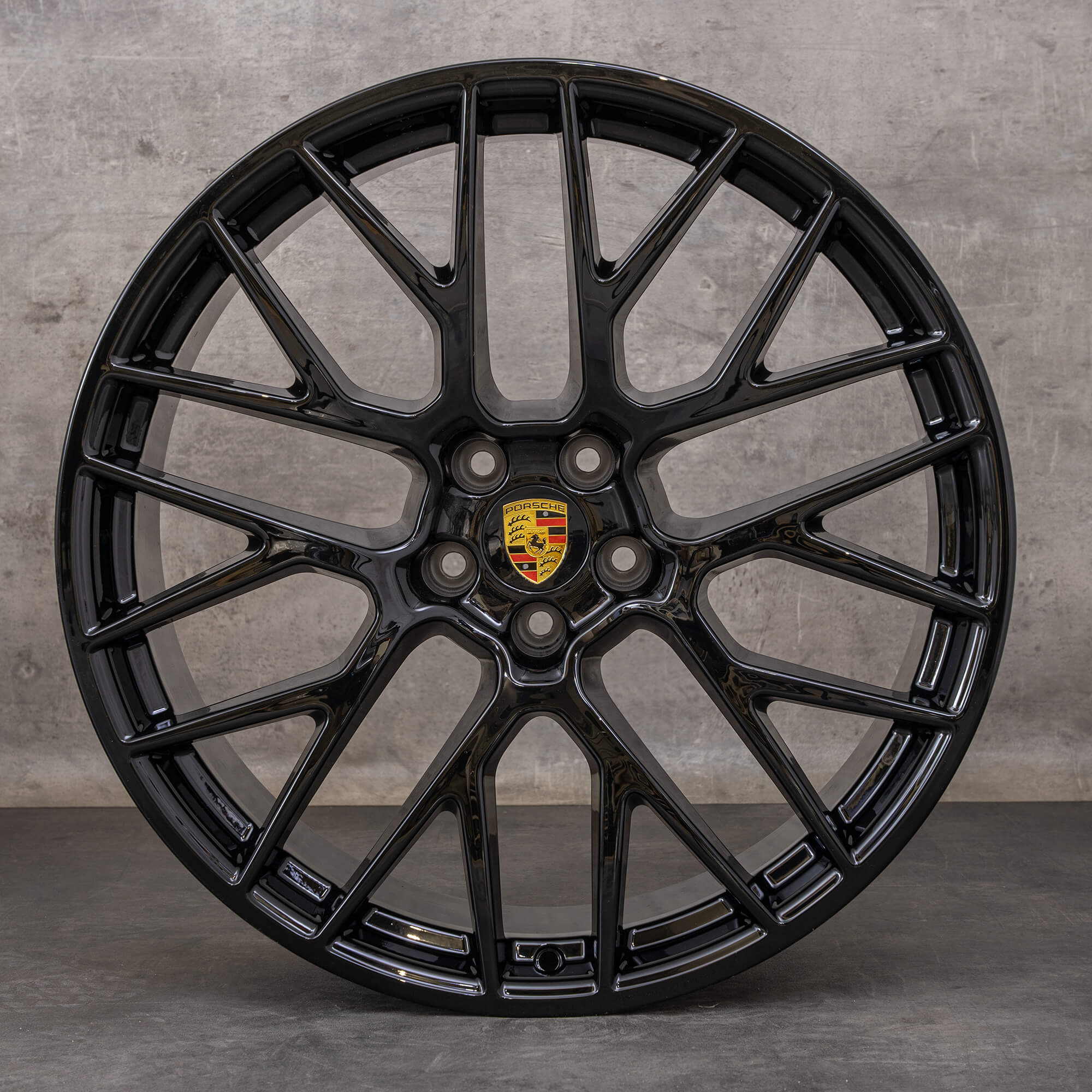 Jantes originais Porsche Macan de 21 polegadas II RS Spyder 95B601025DL 95B601025DH preto brilhante NOVO