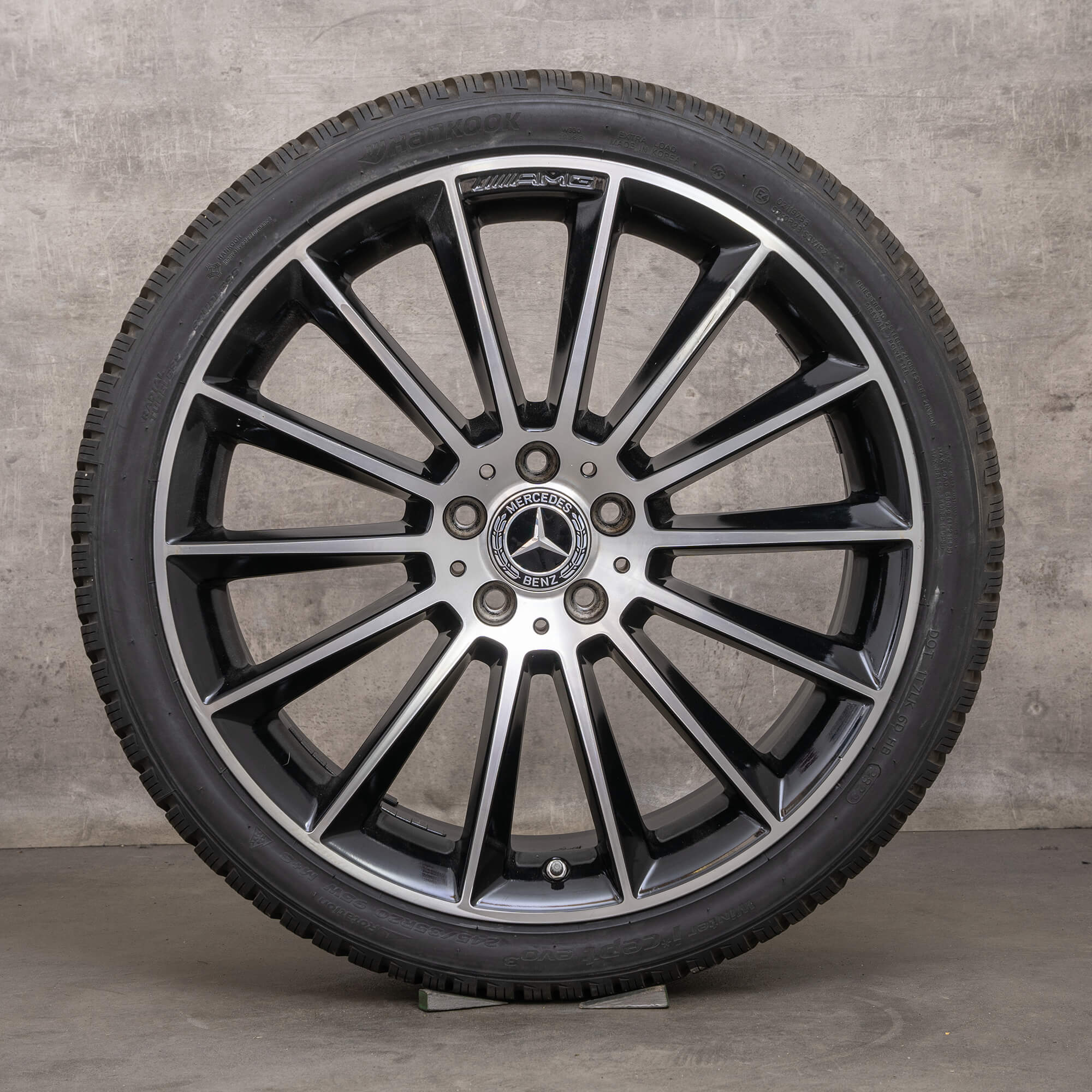 Orijinal Mercedes Benz CLS AMG jantlar 20 inç W257 C257 Winterrder A2574011900 A2574012000 siyah parlak tornalanmış