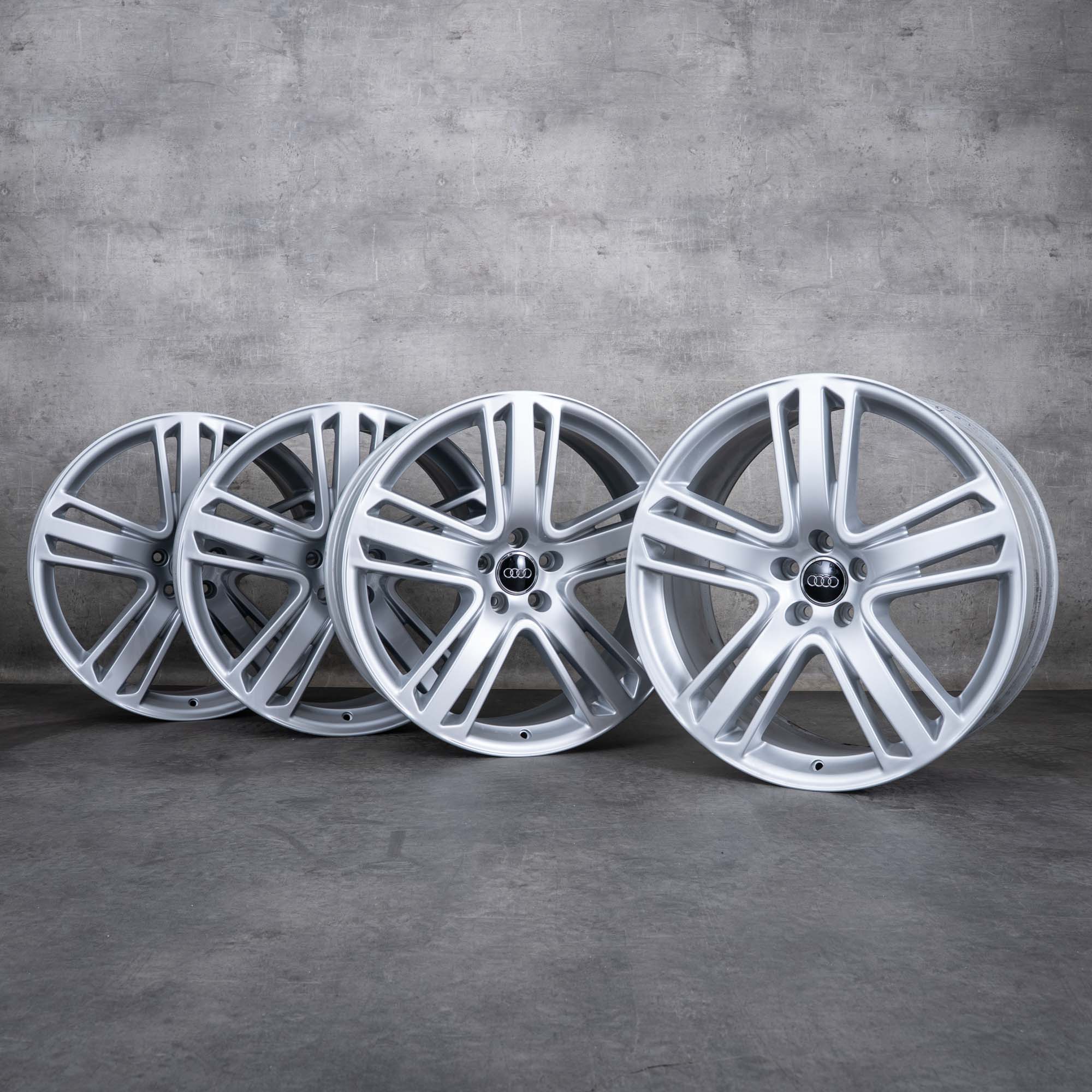 Jantes d'origine Audi A8 S8 21 pouces 4H D4 4H0601025AR argent brillant