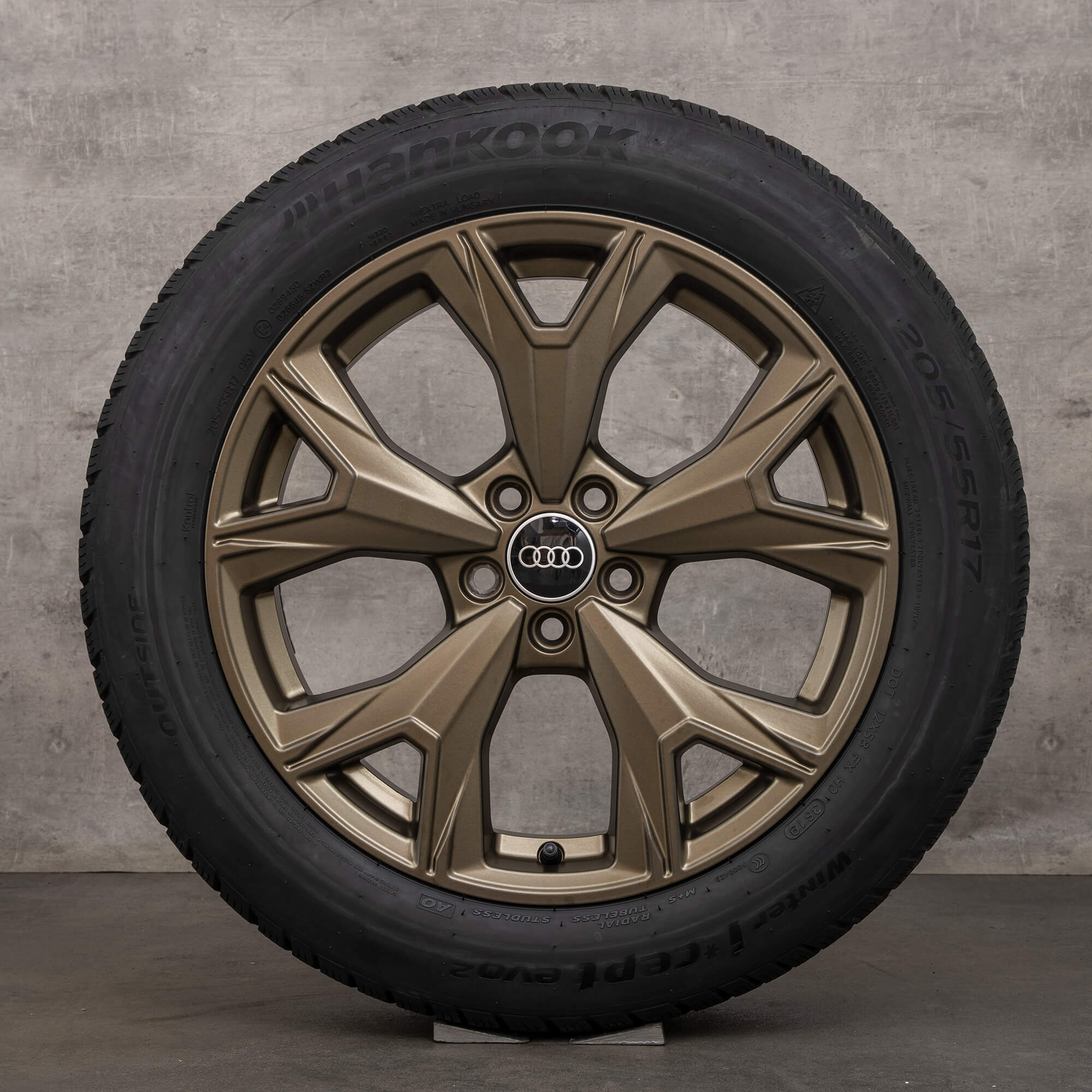 Original Audi A1 hjul 17 tum Citycarver Allstreet GB Sommerrder 82A601025S neodymium guld