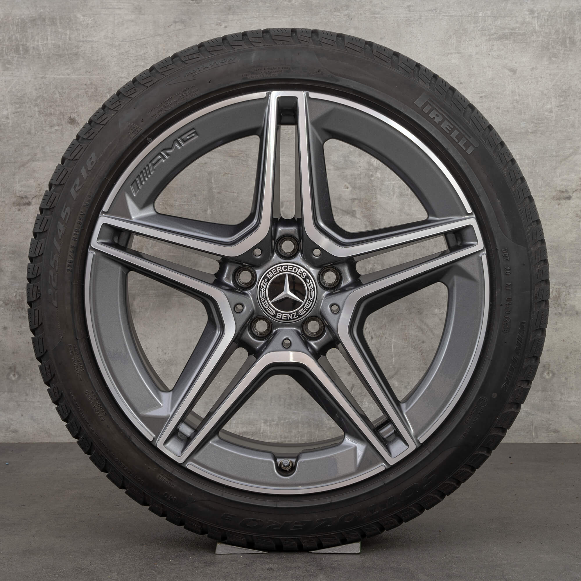 Mercedes 18 inch velgen C-Klasse C43 AMG W205 C450 Sport OEM wintervelgen