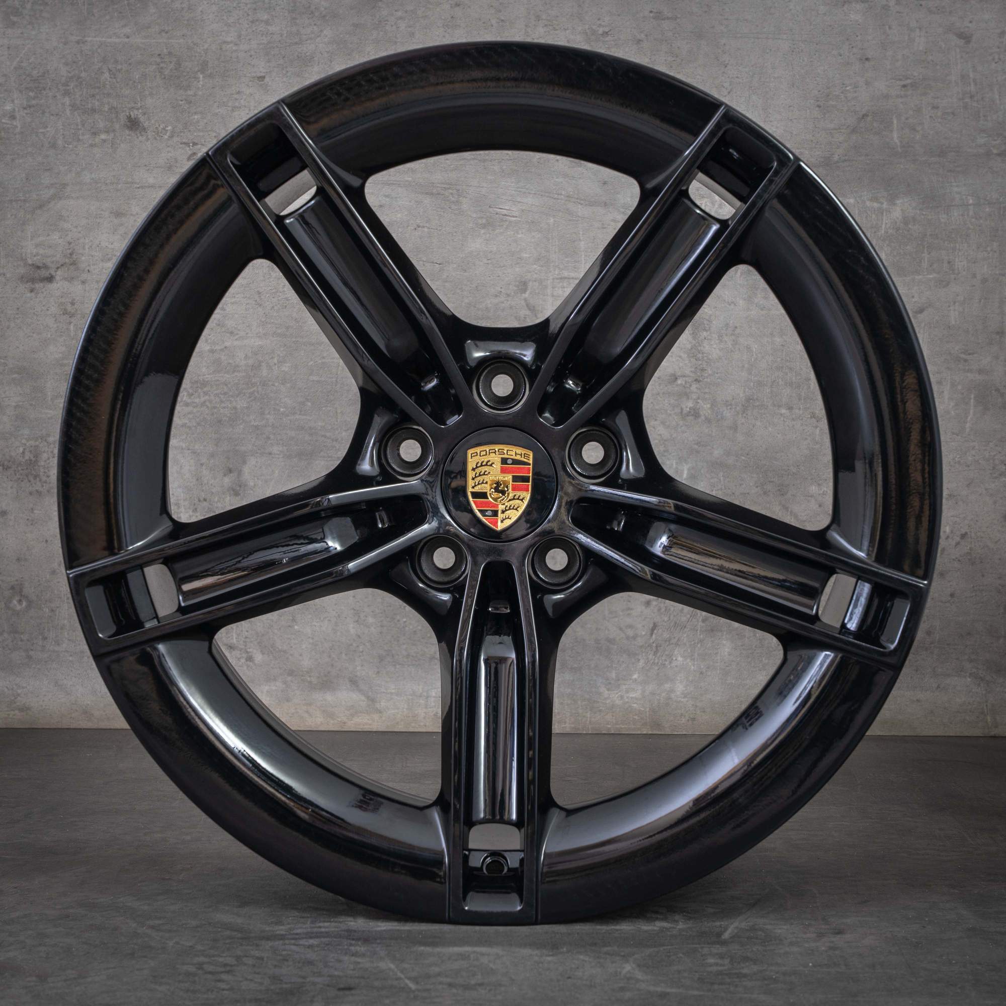 Oryginalne felgi Porsche Taycan 9J1 II 21 cali 9J1601025BQ 9J1601025BR Mission E Design czarne błyszczące