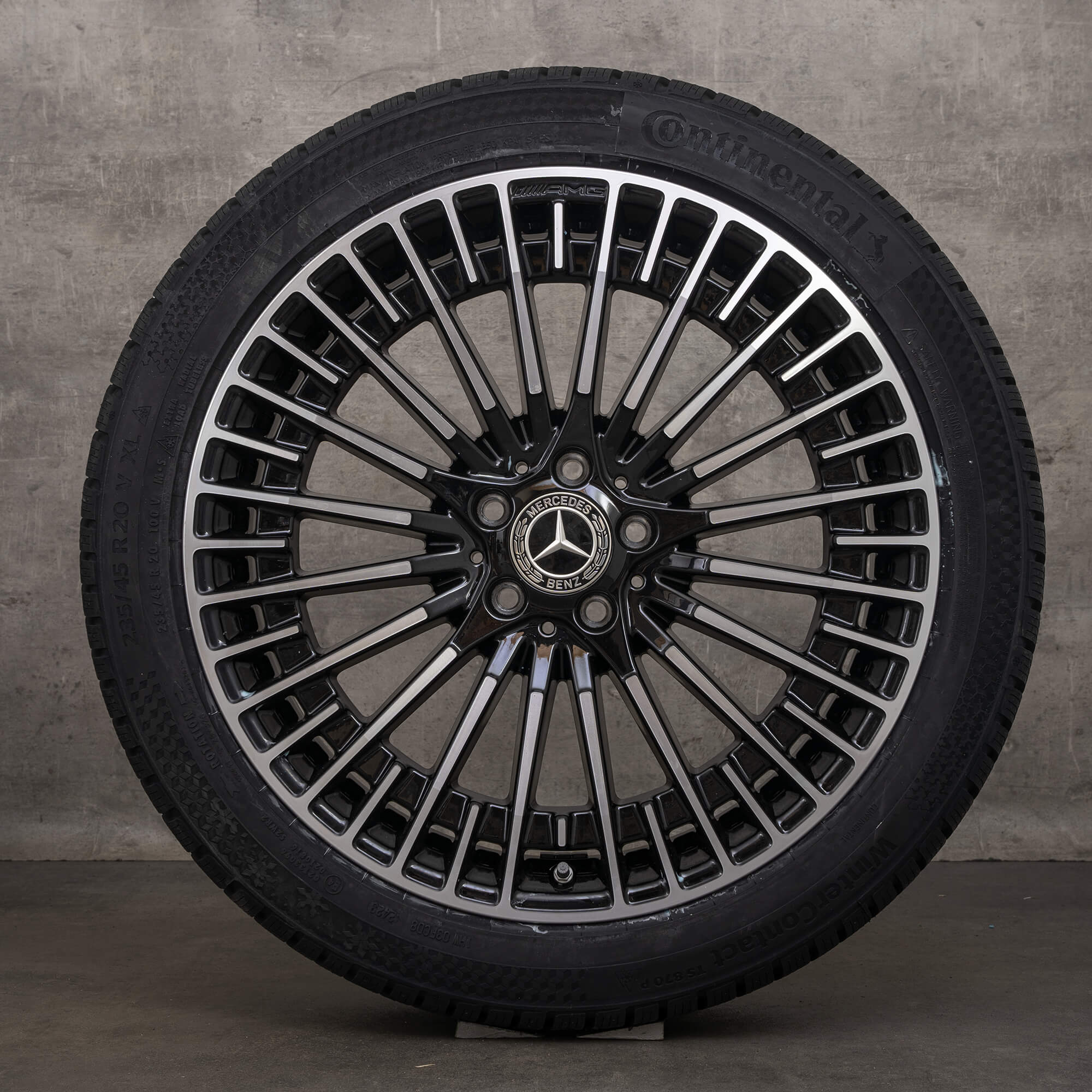 Oryginalne felgi AMG Mercedes EQA EQB 20 cali H243 X243 opony zimowe A2434010600 czarne polerowane koła NOWOŚĆ