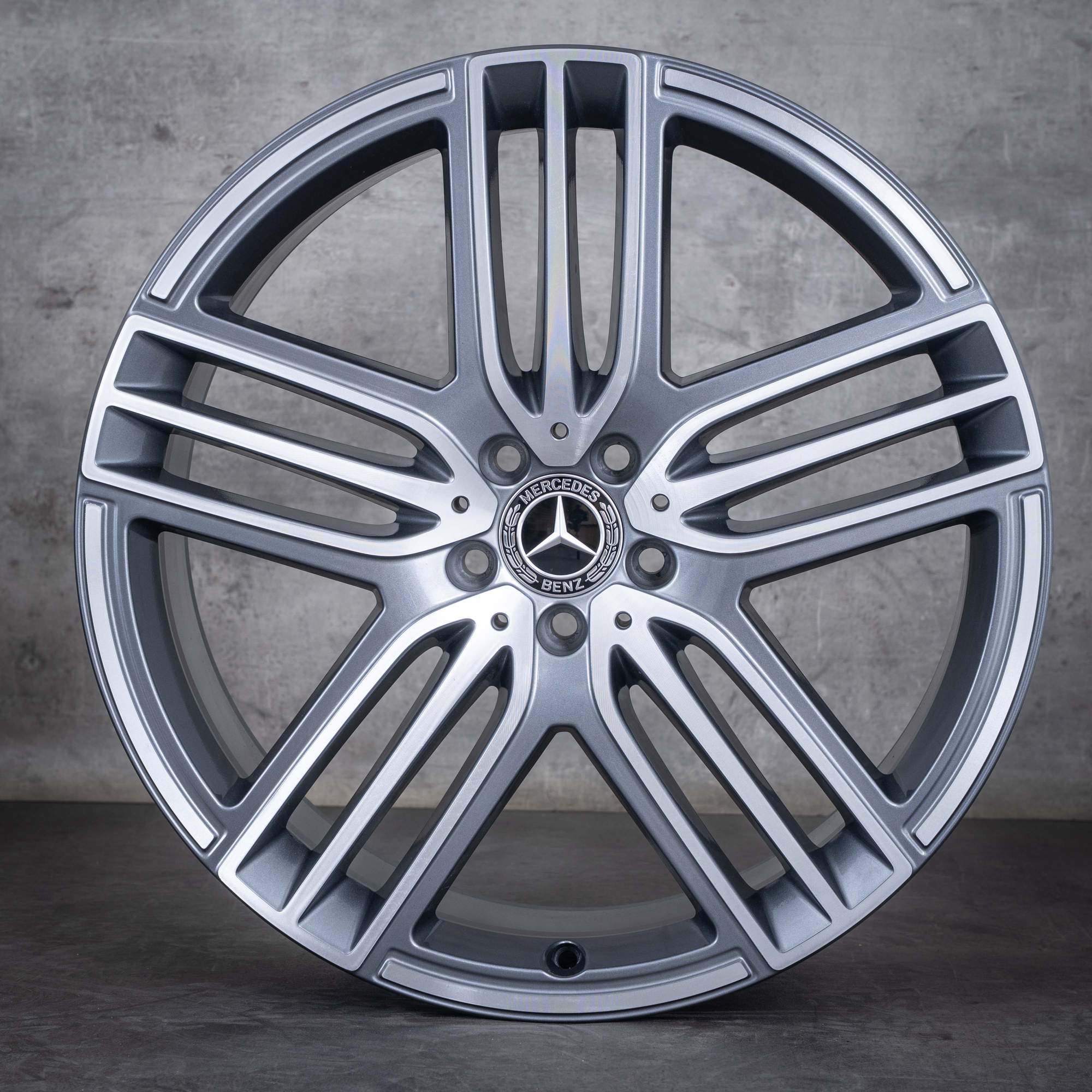 Alkuperäiset Mercedes Benz GLS vanteet 21 tuuman X167 A1674015100 A1674015300 himalaya harmaa kiillotettu