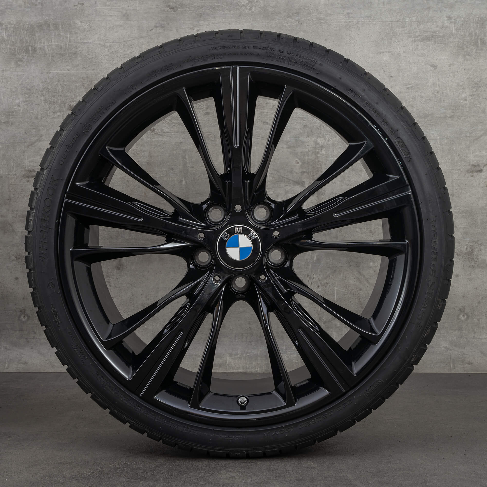 Oryginał BMW serii 3 4 koła 20 cali F30 F31 F32 F33 F36 Gran Coupe letnie stylizacja 660 6872158 6872159 czarny wysoki połysk