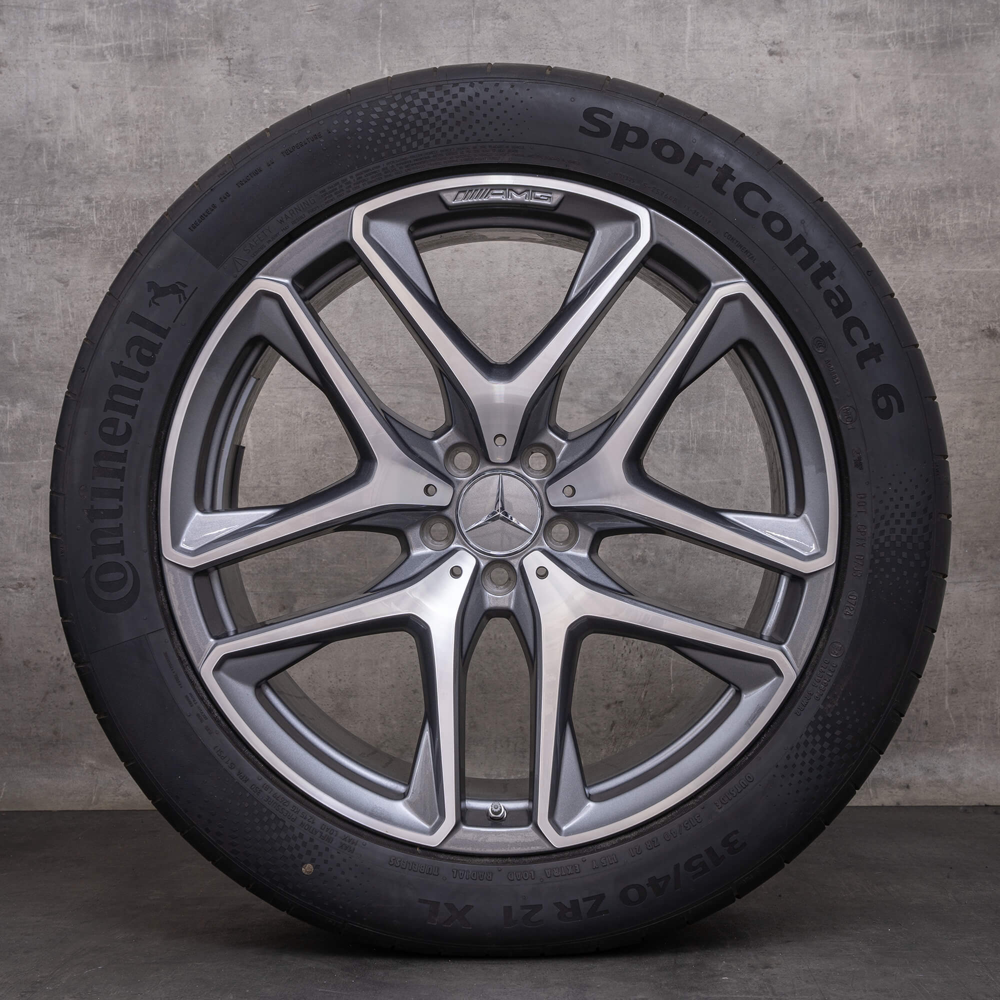 Orijinal Mercedes Benz GLE 53 AMG 4Matic+ jantlar 21 inç X167 C167 Hibrit yaz jant lastikleri A1674014200 A1674014300 himalaya gri parlak tornalı YENİ