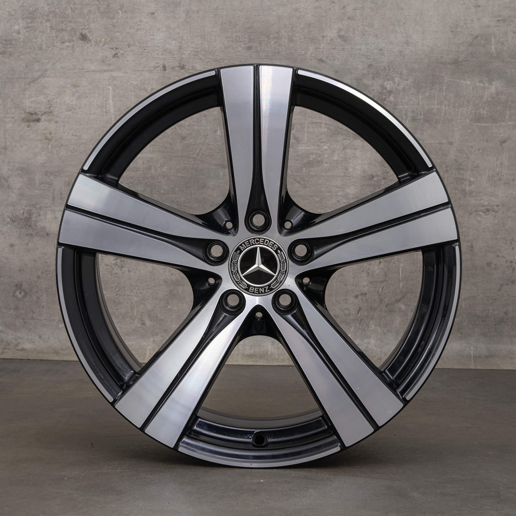 OEM Mercedes Benz C-Class rims 18 inch W206 S206 A2064014700 A2064014800 black high gloss