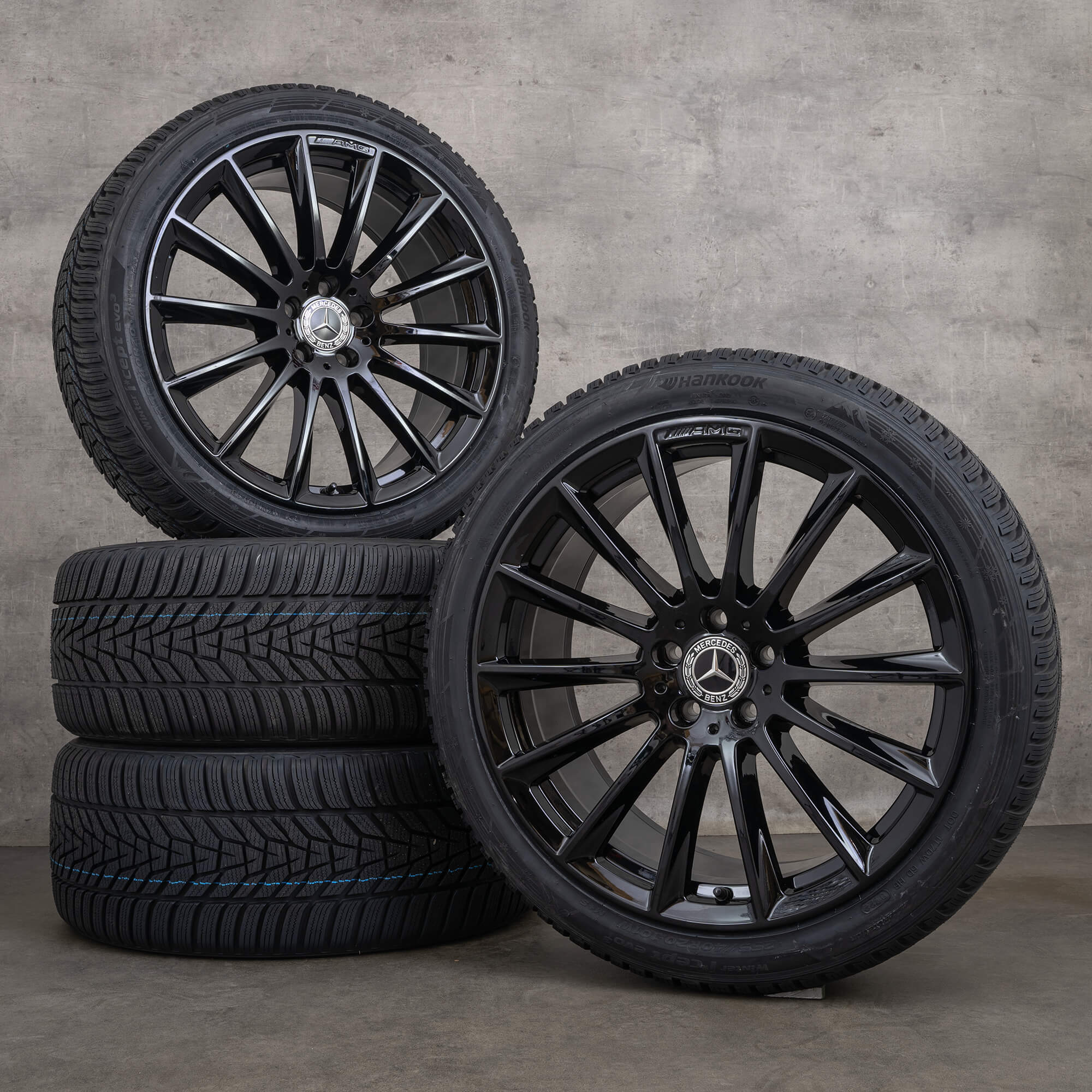 Originale Mercedes Benz Classe S ruote invernali 20 pollici W223 V223 X223 cerchi A2234011500 A2234011600 nero lucido