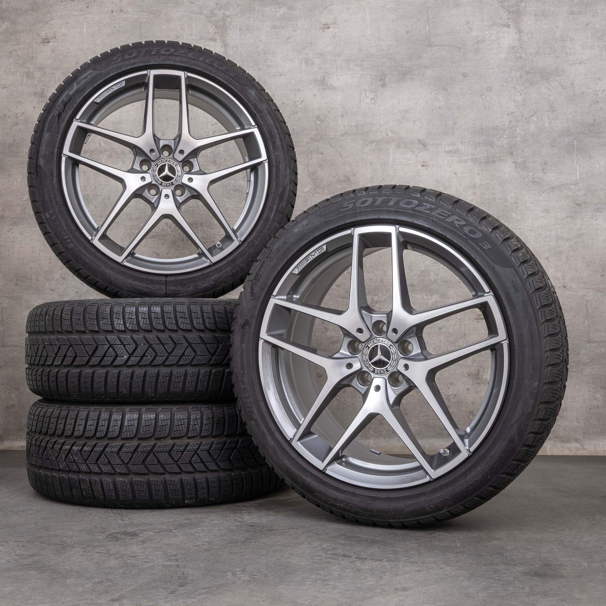 Alkuperäiset Mercedes Benz GLA & 45 AMG talvirenkaat 19 tuuman X156 vanteet A1564010700 himalajanharmaa kiillotettu