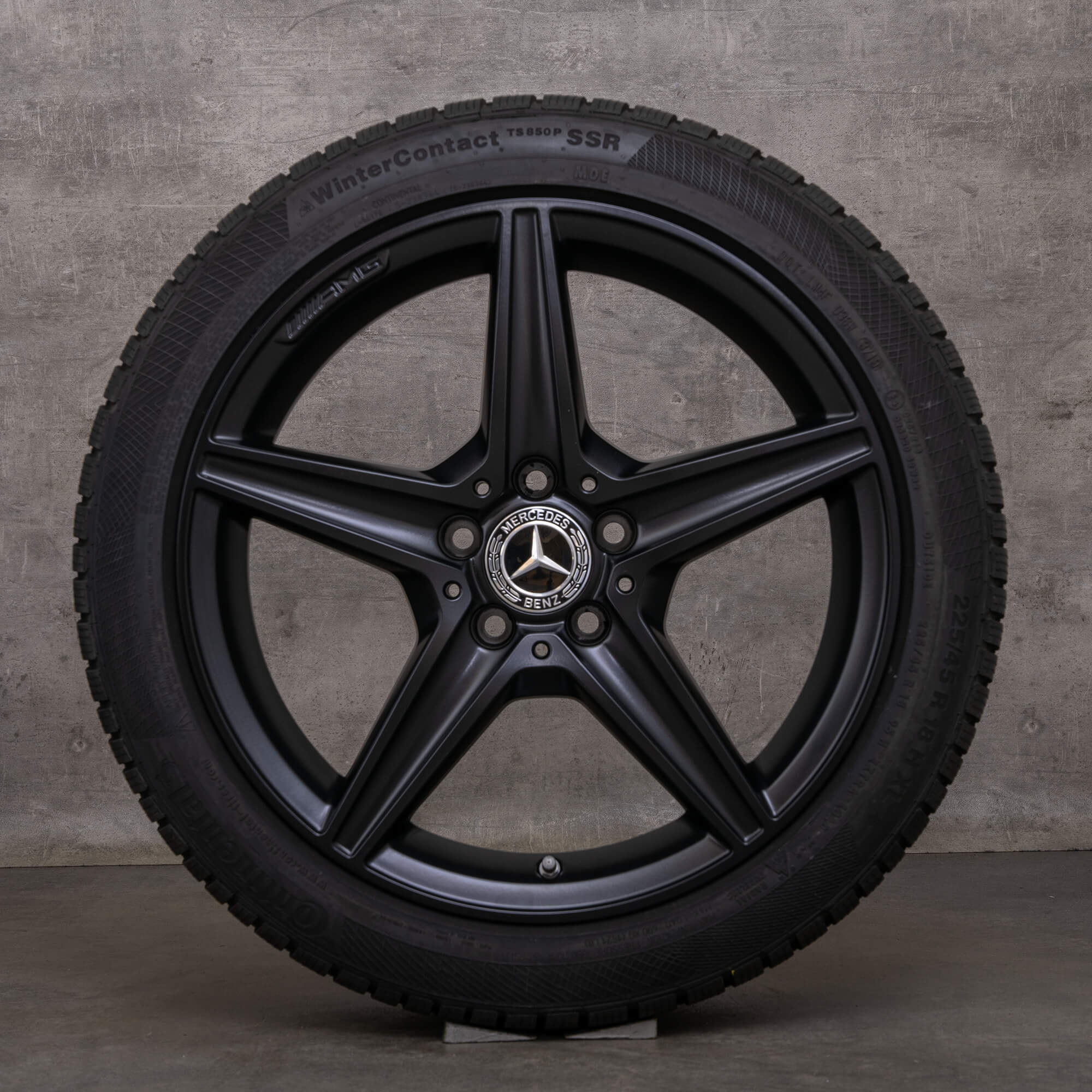 Llantas originales Mercedes Benz Clase C AMG de invierno 18 pulgadas W205 S205 C205 A205 A2054011100 negro satinado