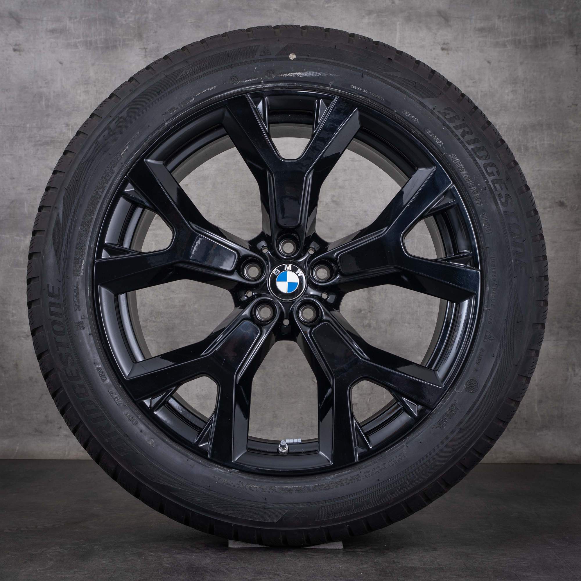 Alkuperäiset BMW X7 -talvirenkaat, 21 tuumaa, G07-vanteet, malli 752, 6885461, kiiltävä musta