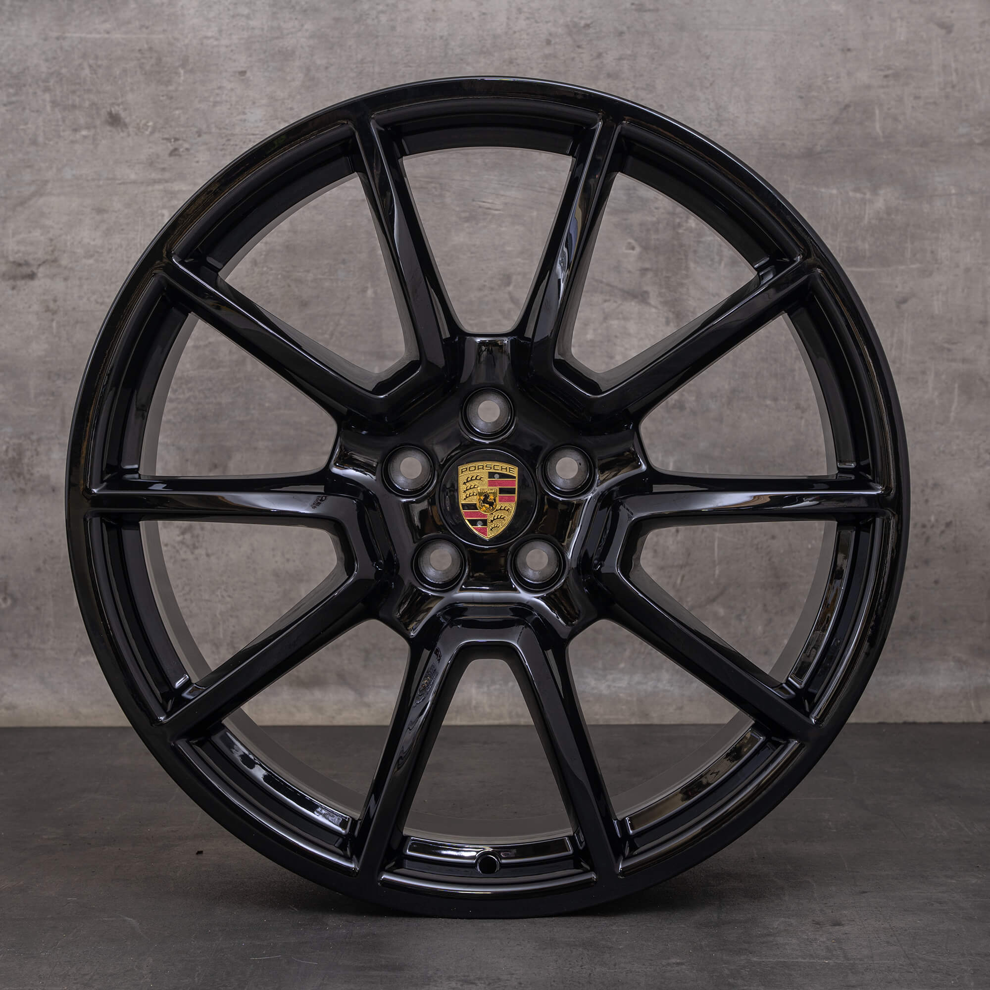 Original Porsche Macan II ráfky na auto 20 palců S 95B601025BH 95B601025BJ černé lesklé