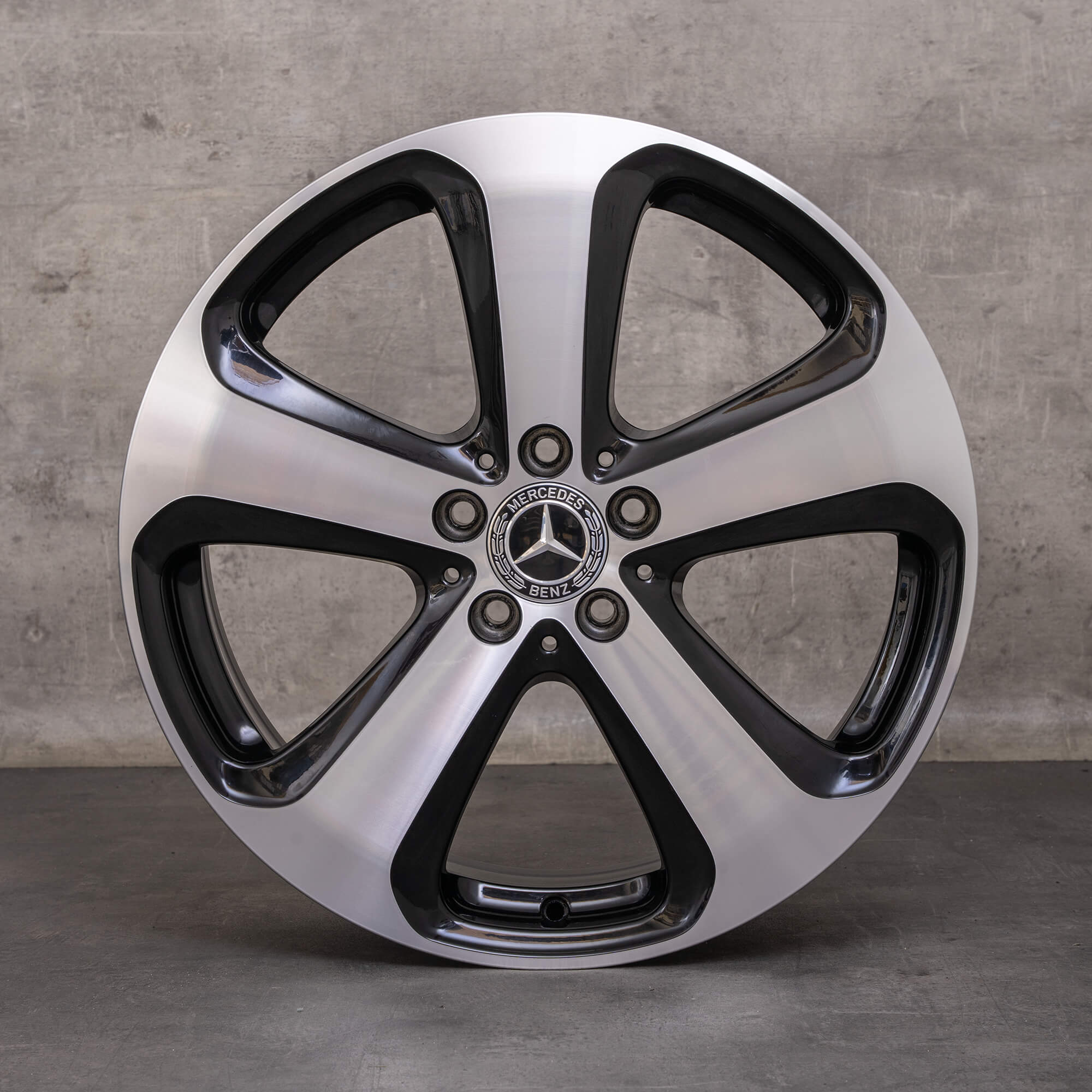 Orijinal Mercedes Benz GLC & 43 jantlar 19 inç X253 C253 A2534011000 siyah yüksek parlaklıkta tornalanmış