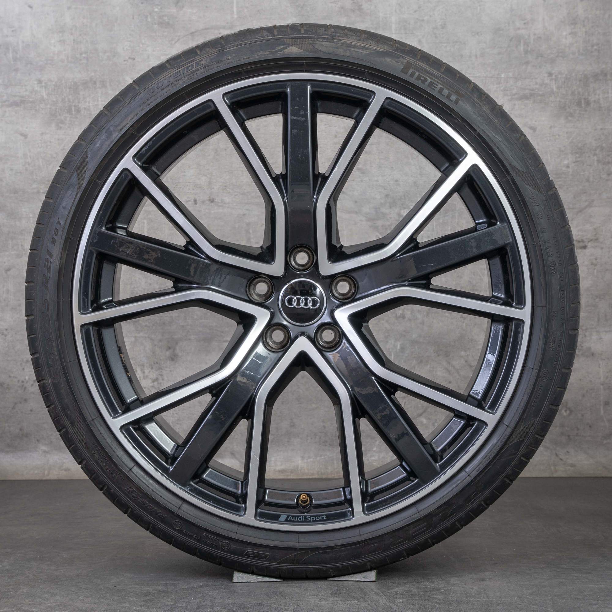 Originali Audi A7 S7 cerchi auto 21 pollici 4K C8 estivi 4K8601025Q antracite lucidato frontalmente