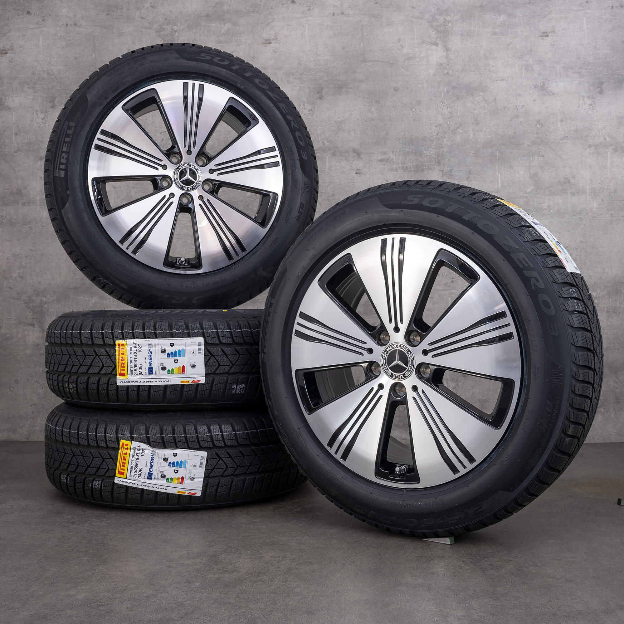 OEM Mercedes EQA H243 EQB X243 18 inch winter tires rims A2434010100