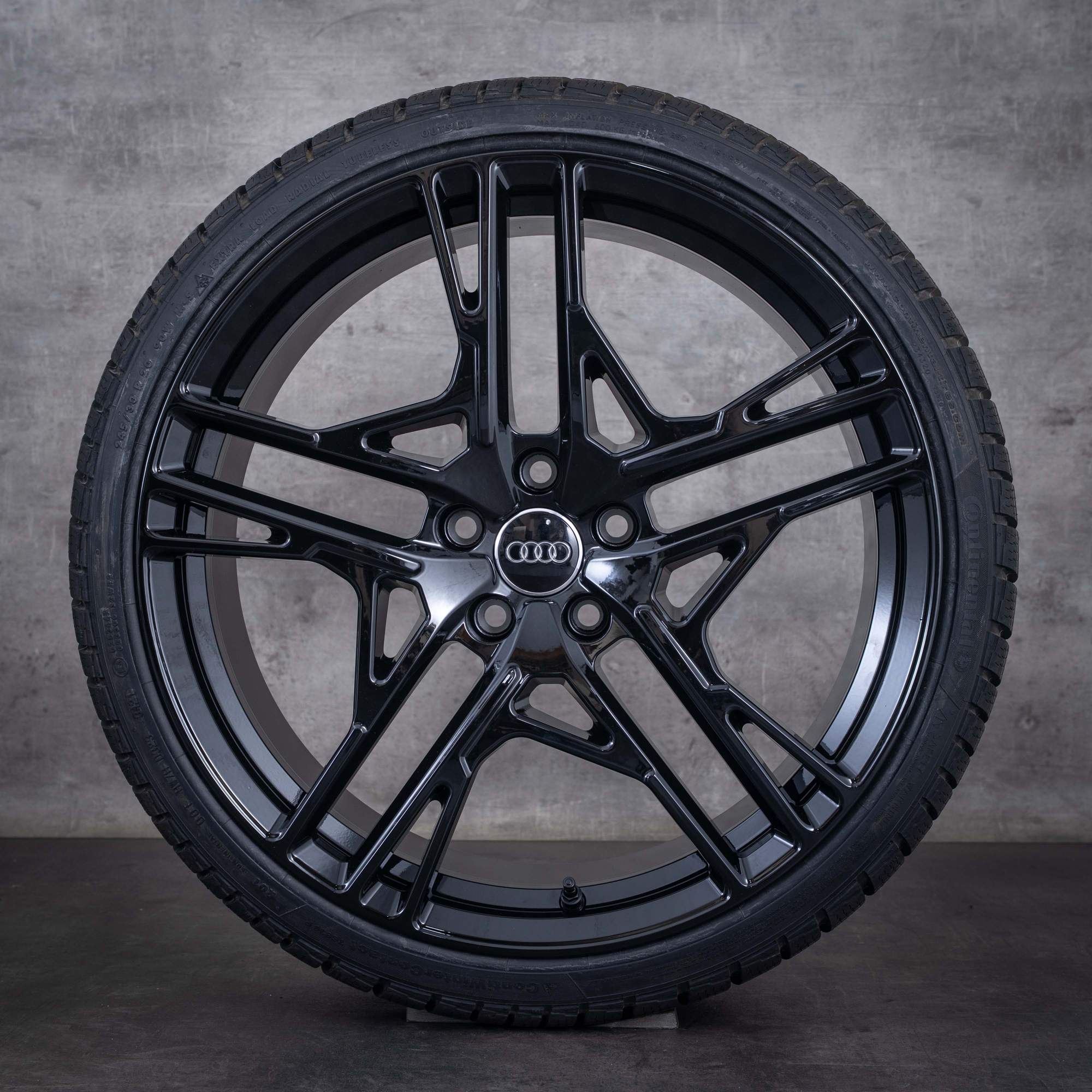 Original Audi R8 Winterräder 20 Zoll 4S Felgen 4S0601025AF 4S0601025AG schwarz glanz