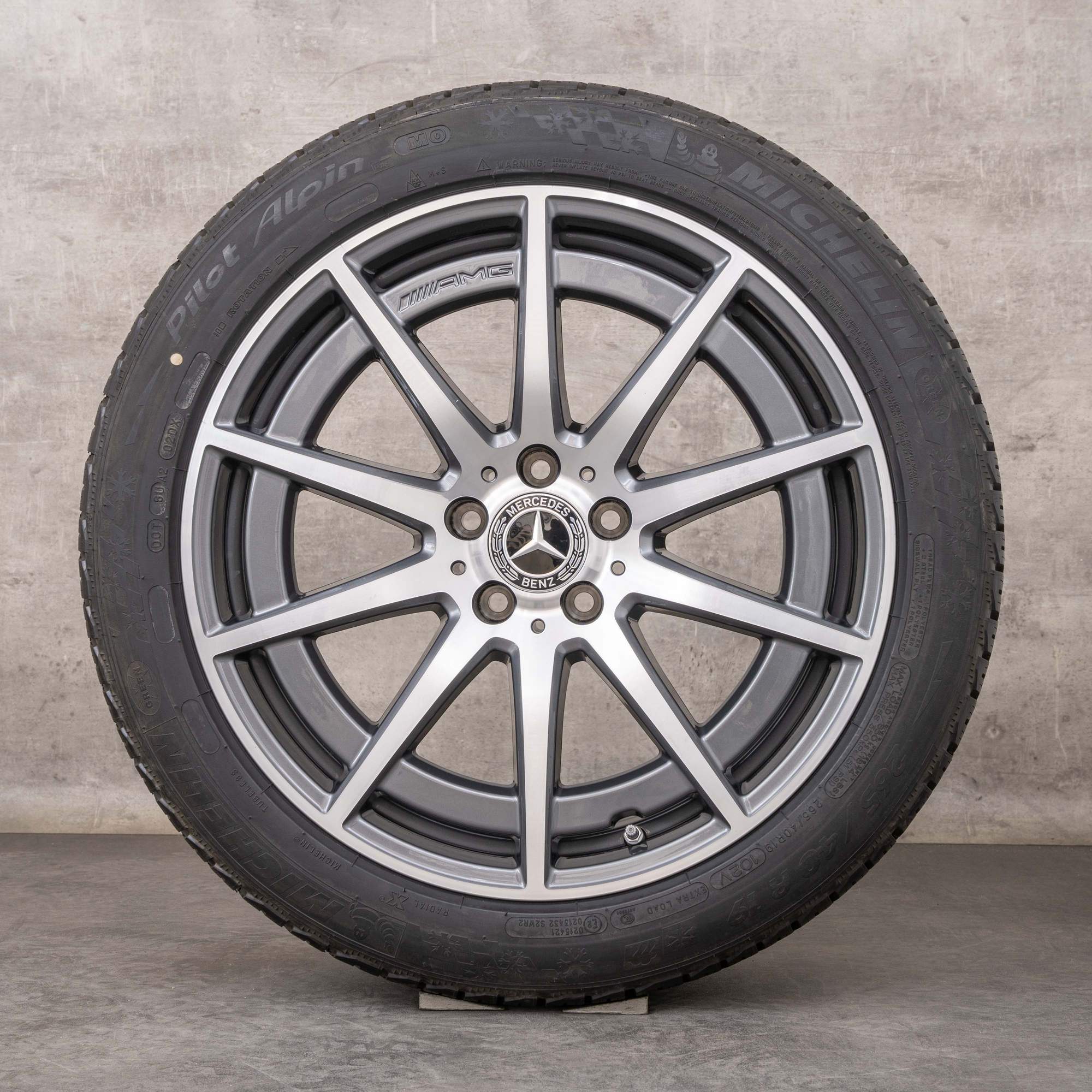 Alkuperäiset Mercedes Benz E-sarja AMG E63 & S-sarja vanteet 19 tuuman W213 S213 kesäpyörät A2134016900 A2134017000 himalaya grey kiillotettu