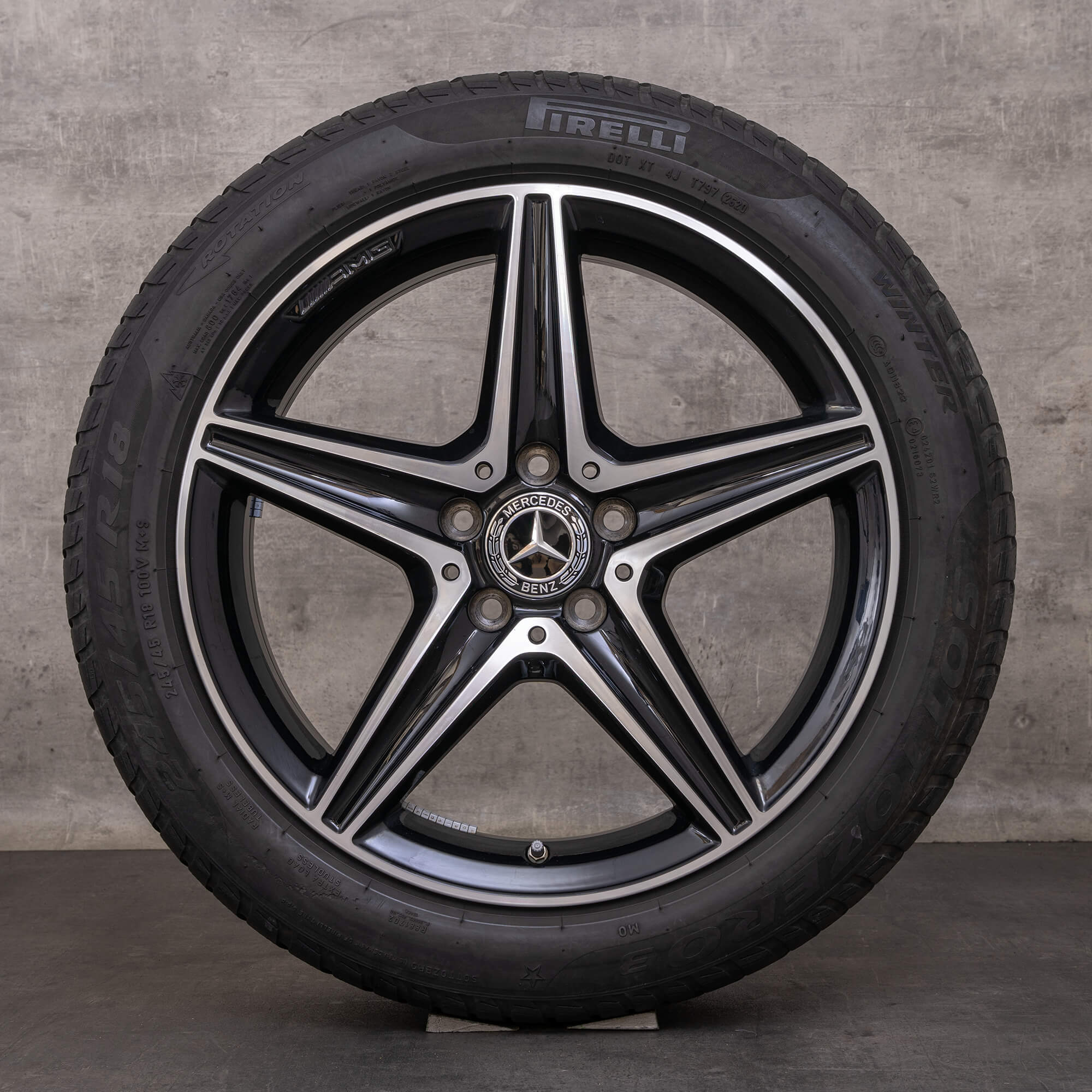 Oryginał Mercedes Benz Klasa E AMG koła zimowe 18 cali W213 S213 A238 C238 E300 Felgi A2134011800 A2134011900 czarne polerowane