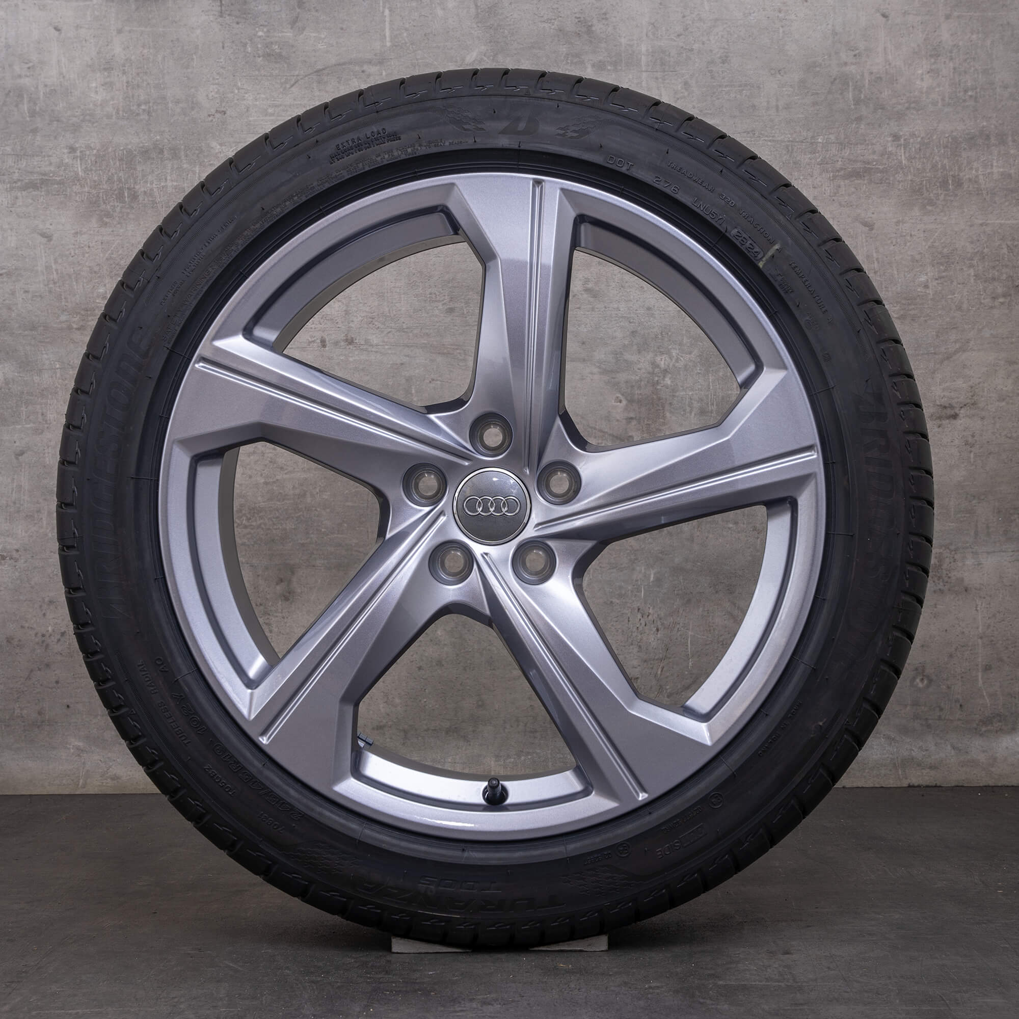 Jante originale Audi A6 19 inch 4K C8 anvelope jante vară 4K0601025EP antracit lucios NOU