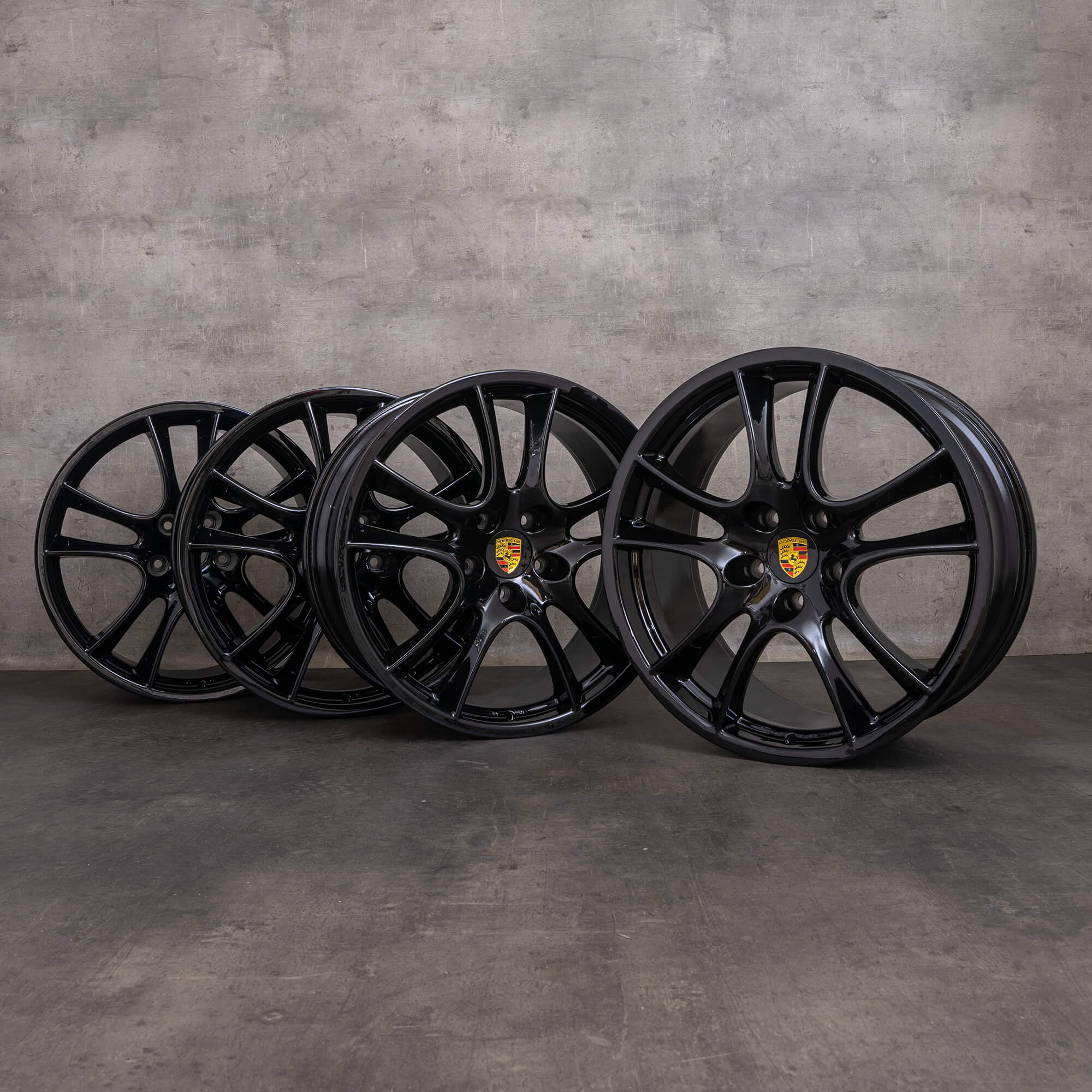 OEM Porsche Cayenne Rims 21 inch 955 957 7L5601025T black glossy