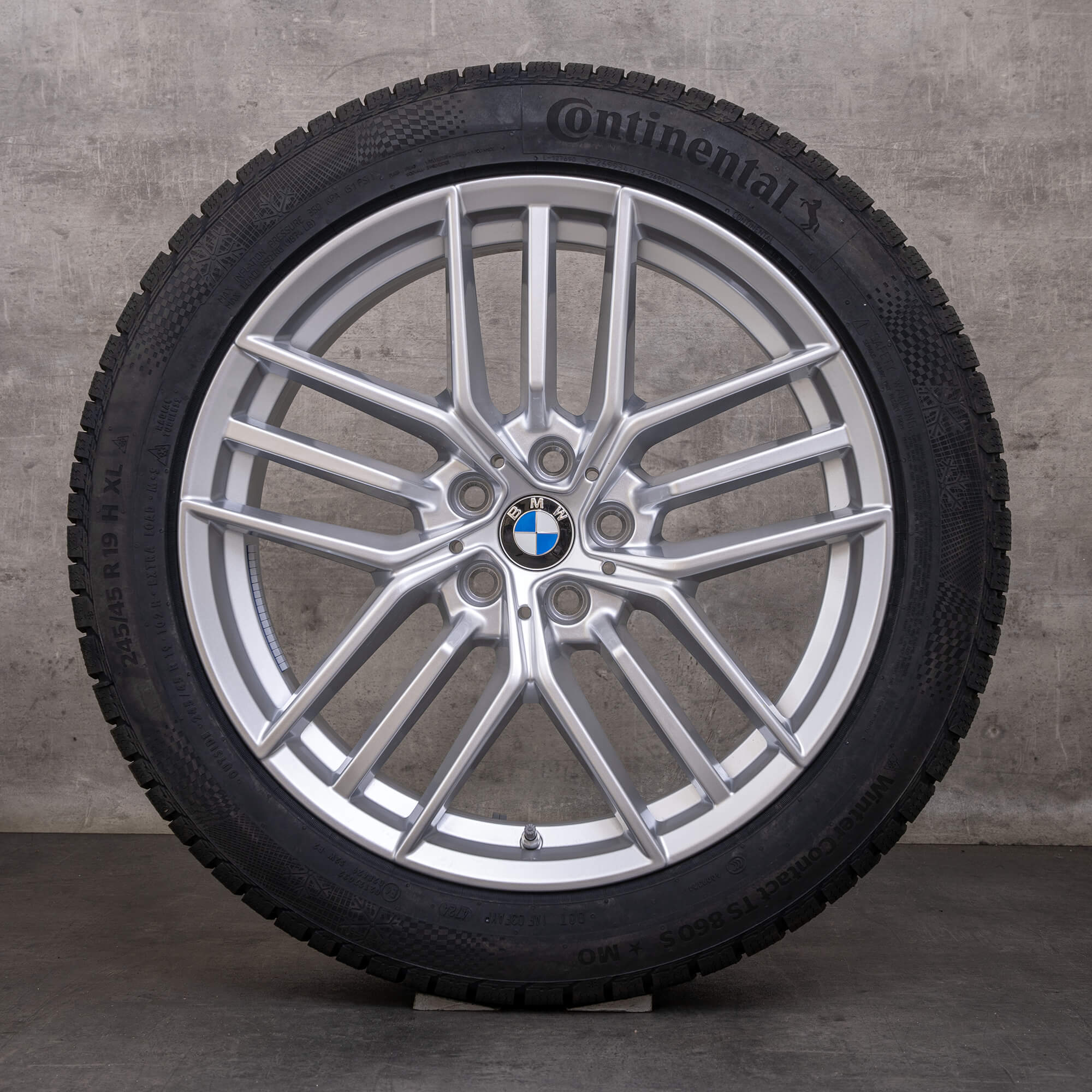 Original BMW 5er i5 Winterräder 19 Zoll G60 G61 Felgen 5A324D6 5A324D7 Styling 933 silber glanz NEU