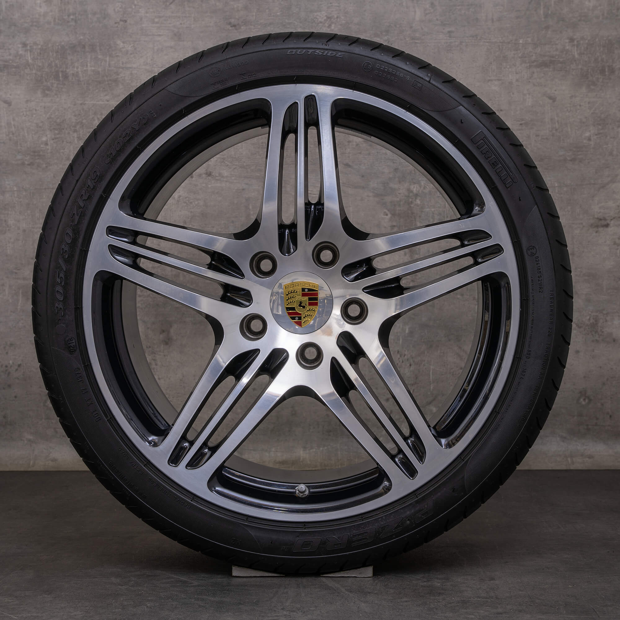 Original Porsche 911 Felgen 19 Zoll 997 Carrera 4 & 4S Sommerräder 99736215602 99736216202 schwarz glanzgedreht