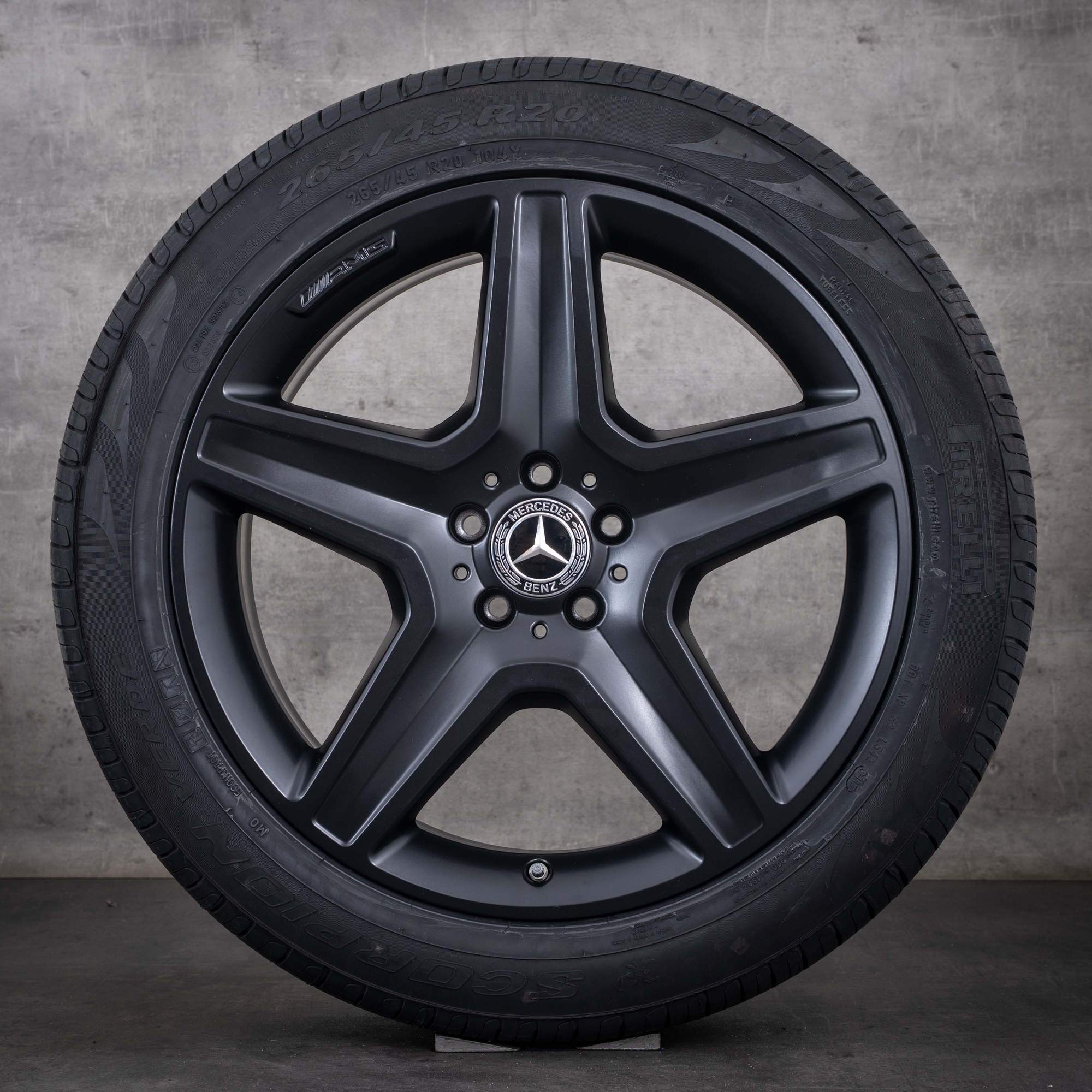 Original Mercedes Benz AMG M-Klasse ML Felgen 20 Zoll W166 Sommerräder A1664012002 schwarz matt