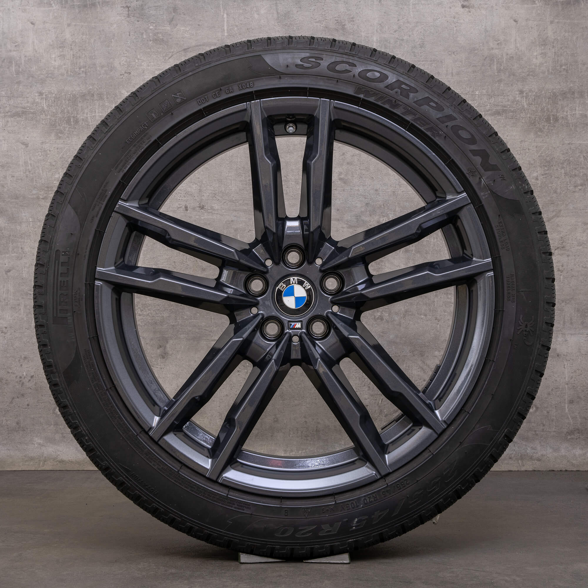 Jantes de inverno originais BMW X3M X4M 20 polegadas F97 F98 jantes 764 M 8059723 8059724 preto alto brilho