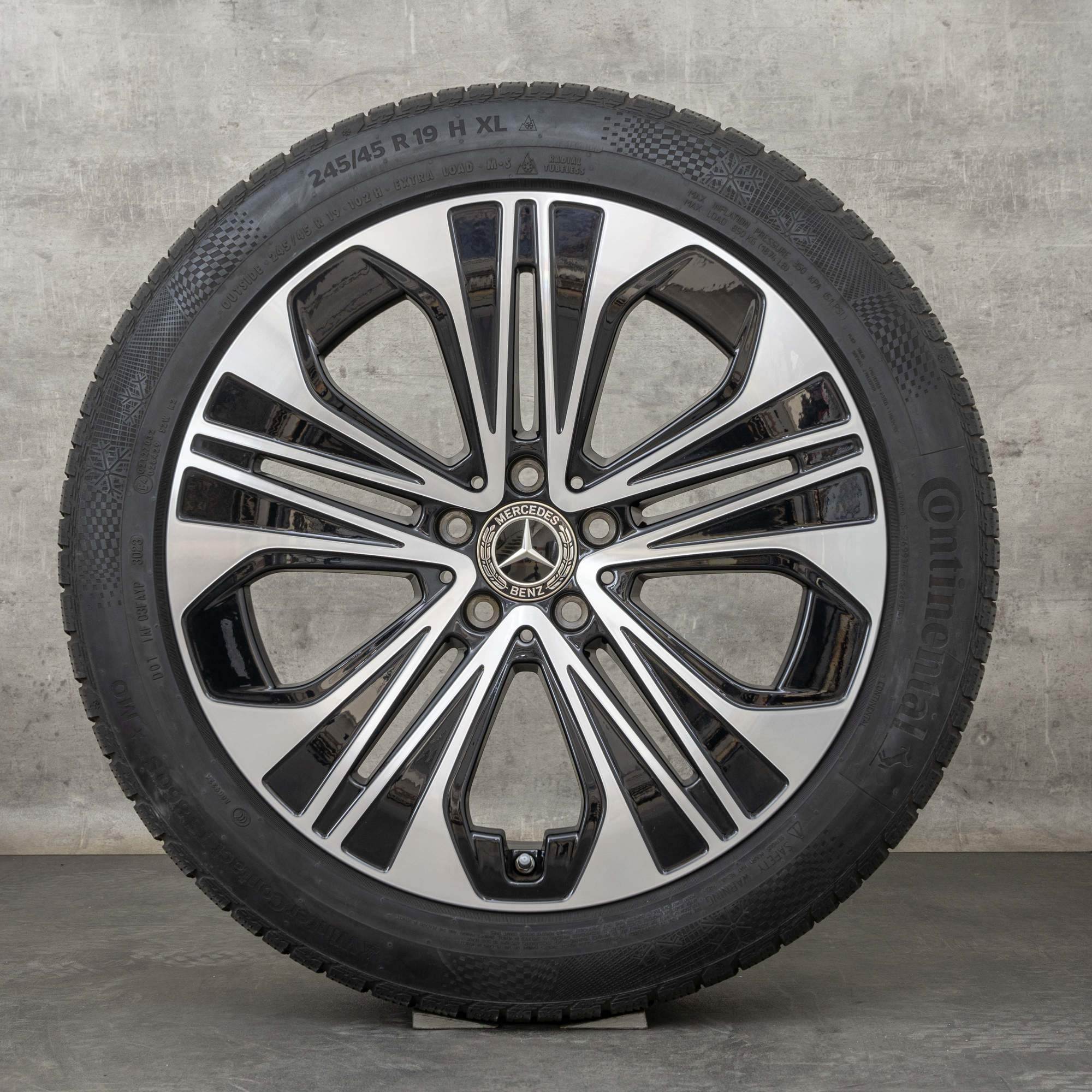 Oryginał Mercedes Benz Klasa E koła zimowe 19 cali W214 S214 felgi A2144012300 czarny Polerowane