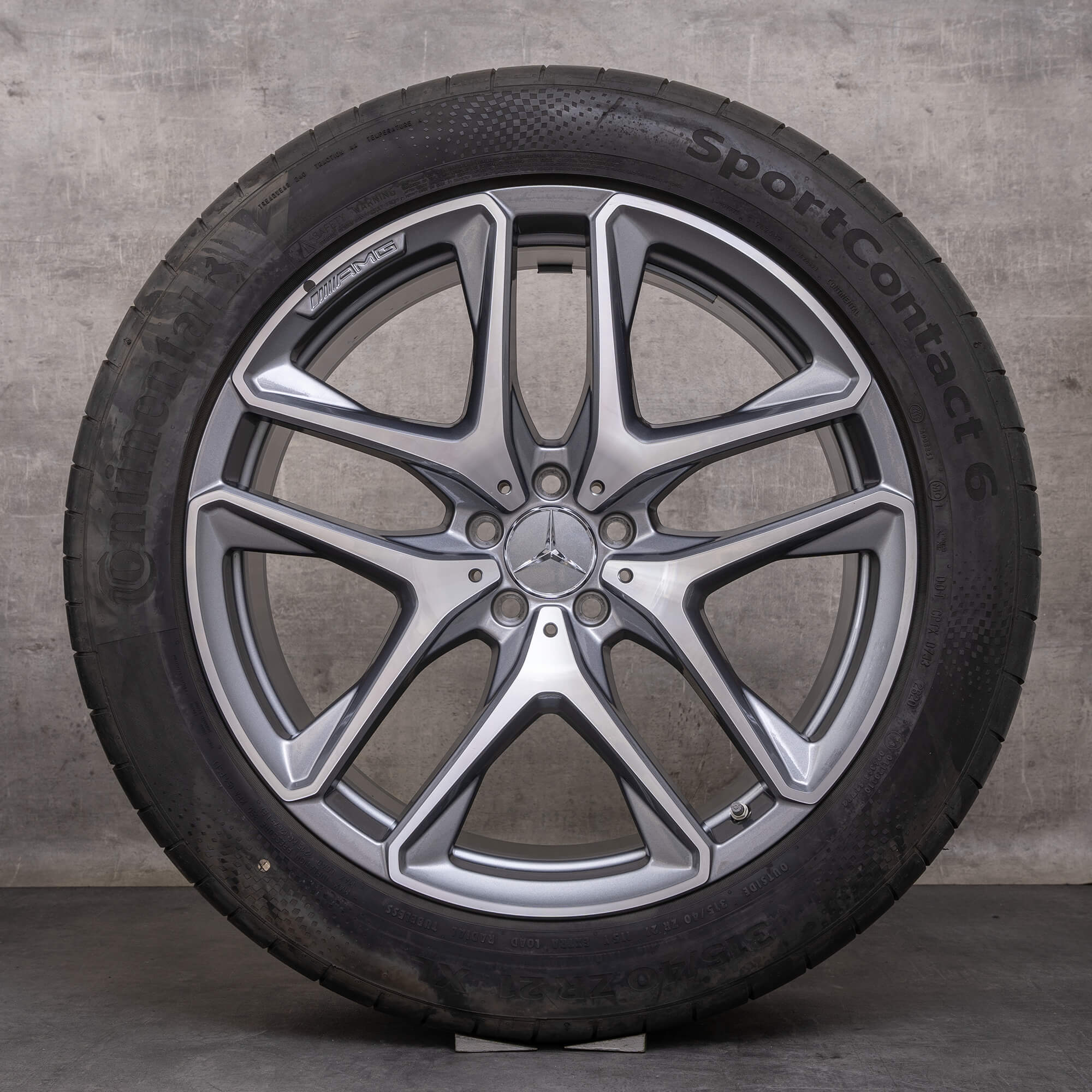 Genuine Mercedes Benz GLE 53 63 AMG 4Matic+ jante 21 inch X167 C167 Hybrid summer wheels A1674014200 A1674014300 himalaya grey glossy turned