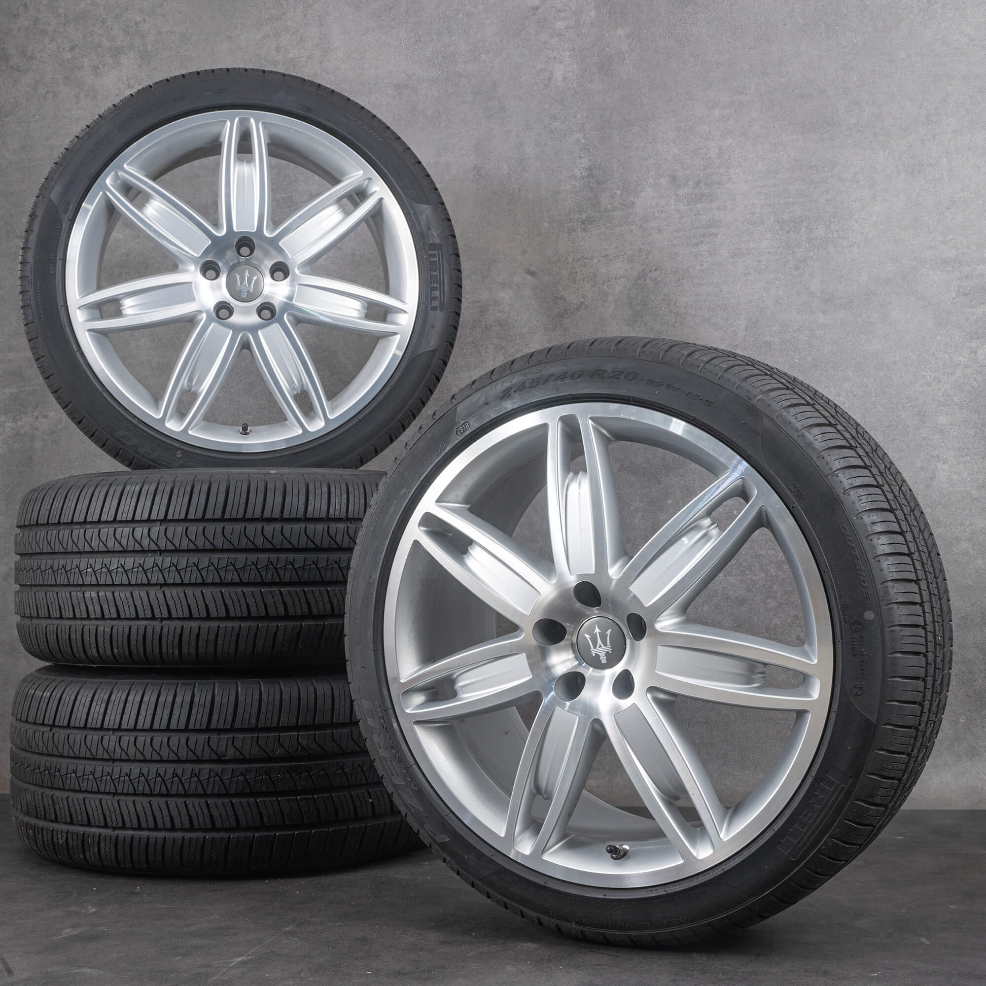 Originele Maserati Ghibli Quattroporte winterwielen 20 inch velgen 670010622 670010623 Brilliantchrom Metallic NIEUW