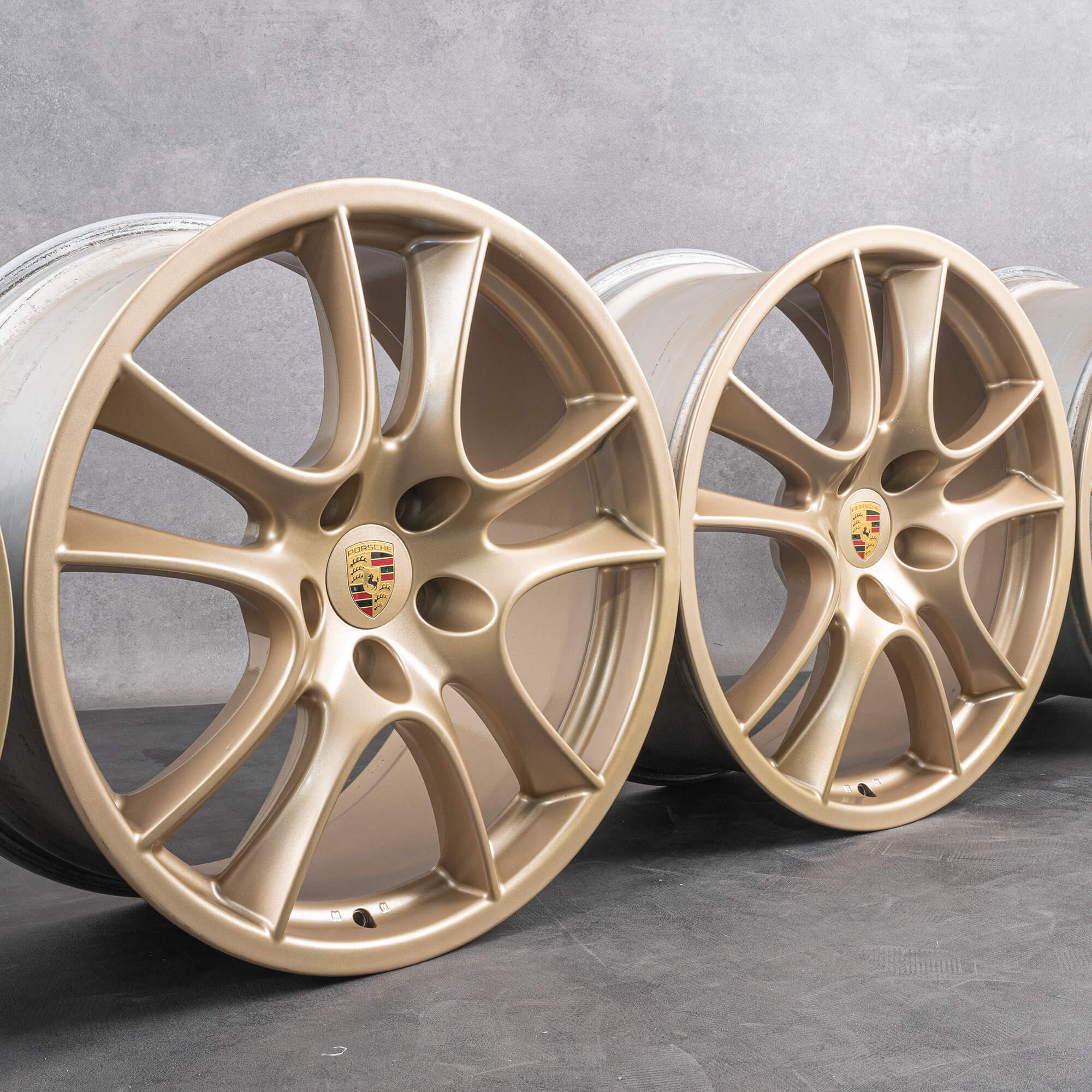 Original Porsche Cayenne 21 pouces jantes 955 957 GTS S Sport 7L5601025T Aurum