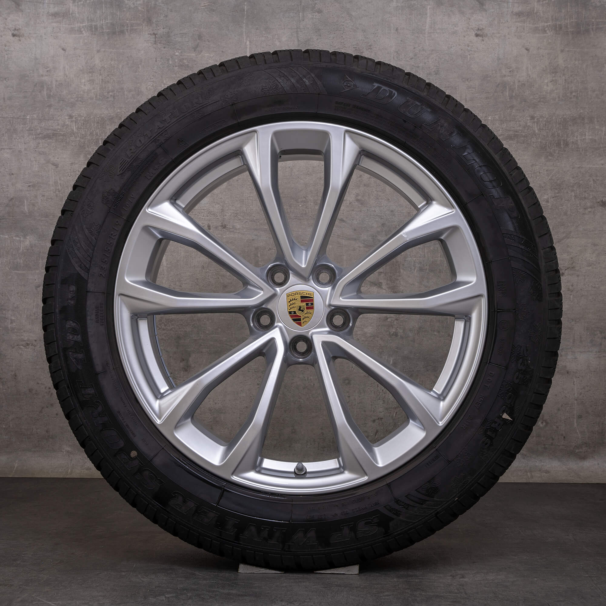 Jantes e pneus inverno originais Porsche Macan de 19 polegadas II III 95B jantes 95B601025EG 95B601025EH prata brilhante