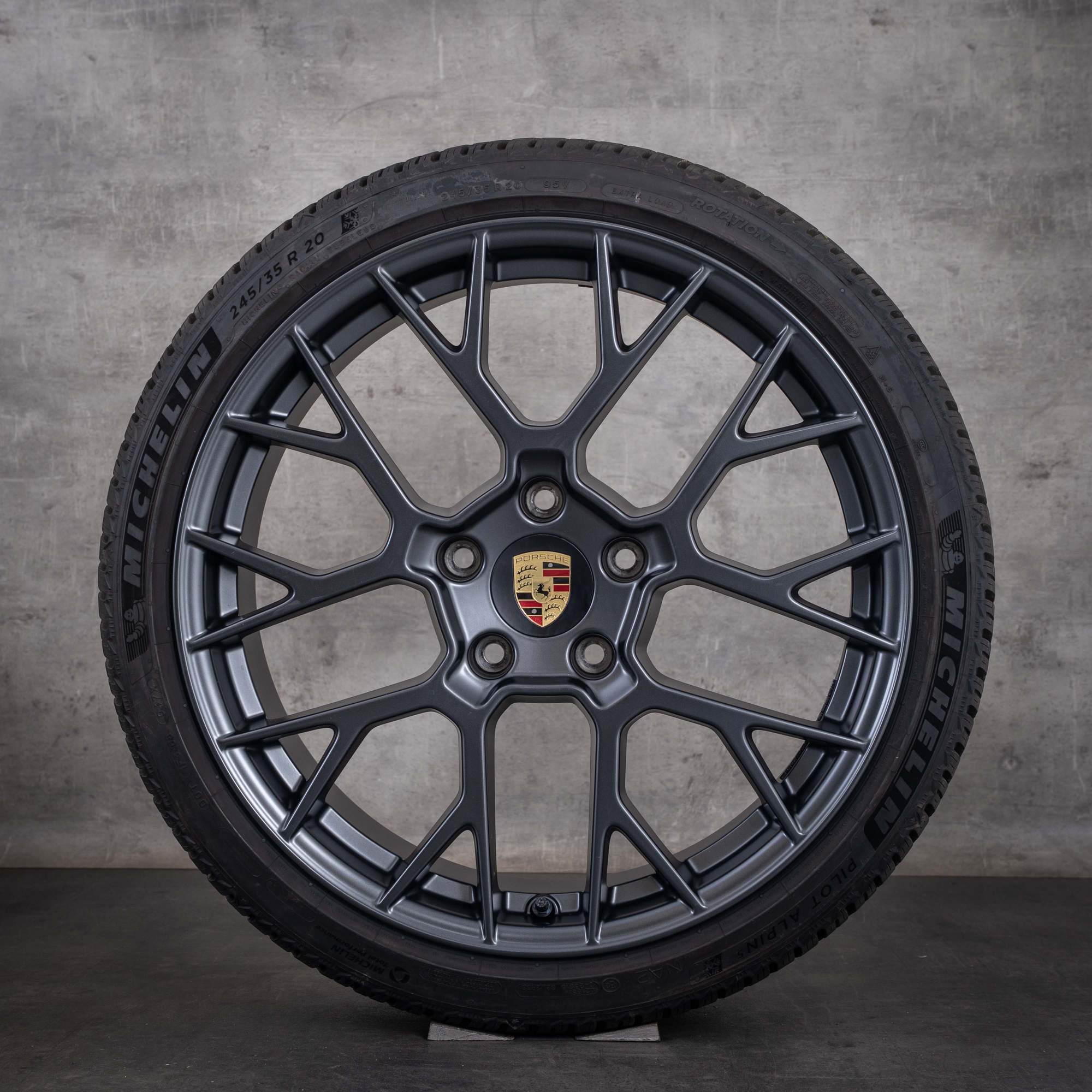 Pneus de inverno originais Porsche 992 II 20 21 polegadas Carrera C2 C4 4S GTS RS Spyder 992044631H cinzento antracite
