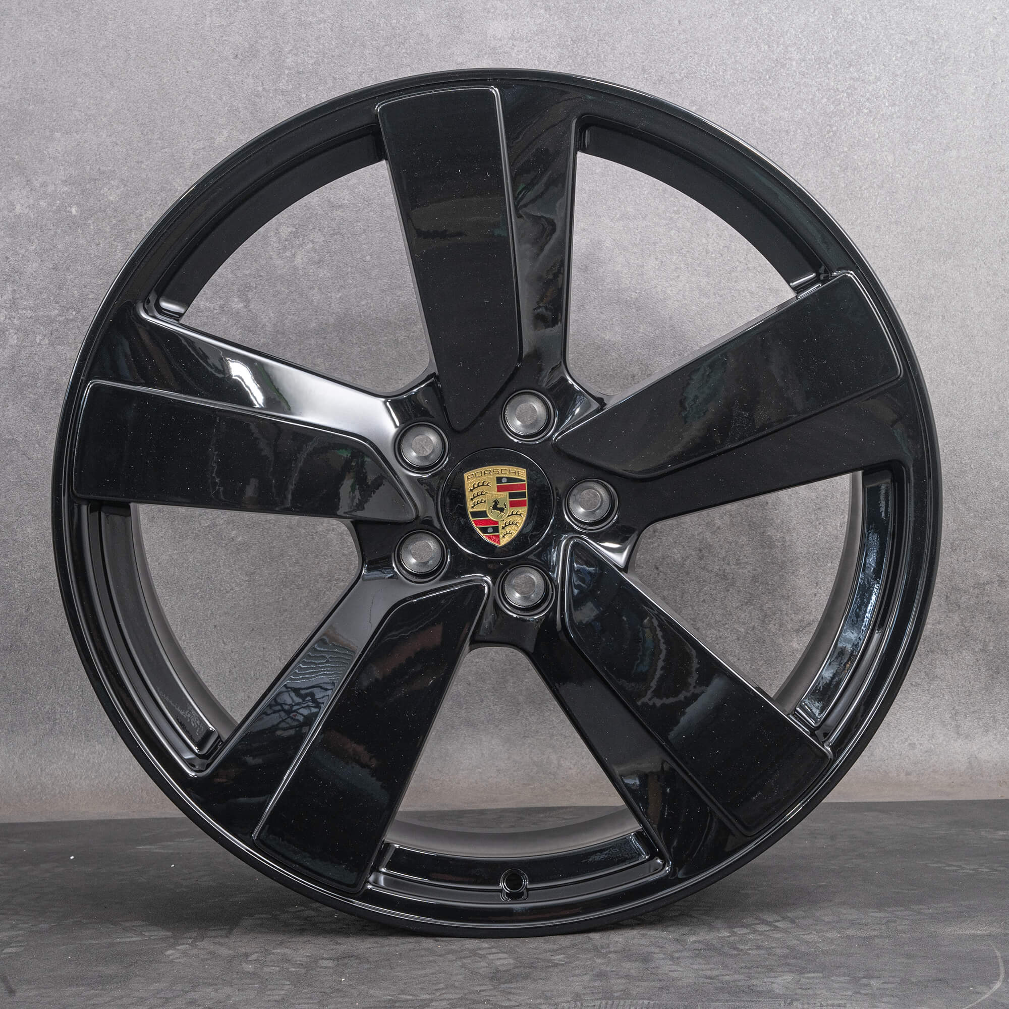 Alkuperäiset Porsche Macan Electric -vanteet 22 tuumaa 95C601025BH 95C601025BJ kiiltävä musta UUDET