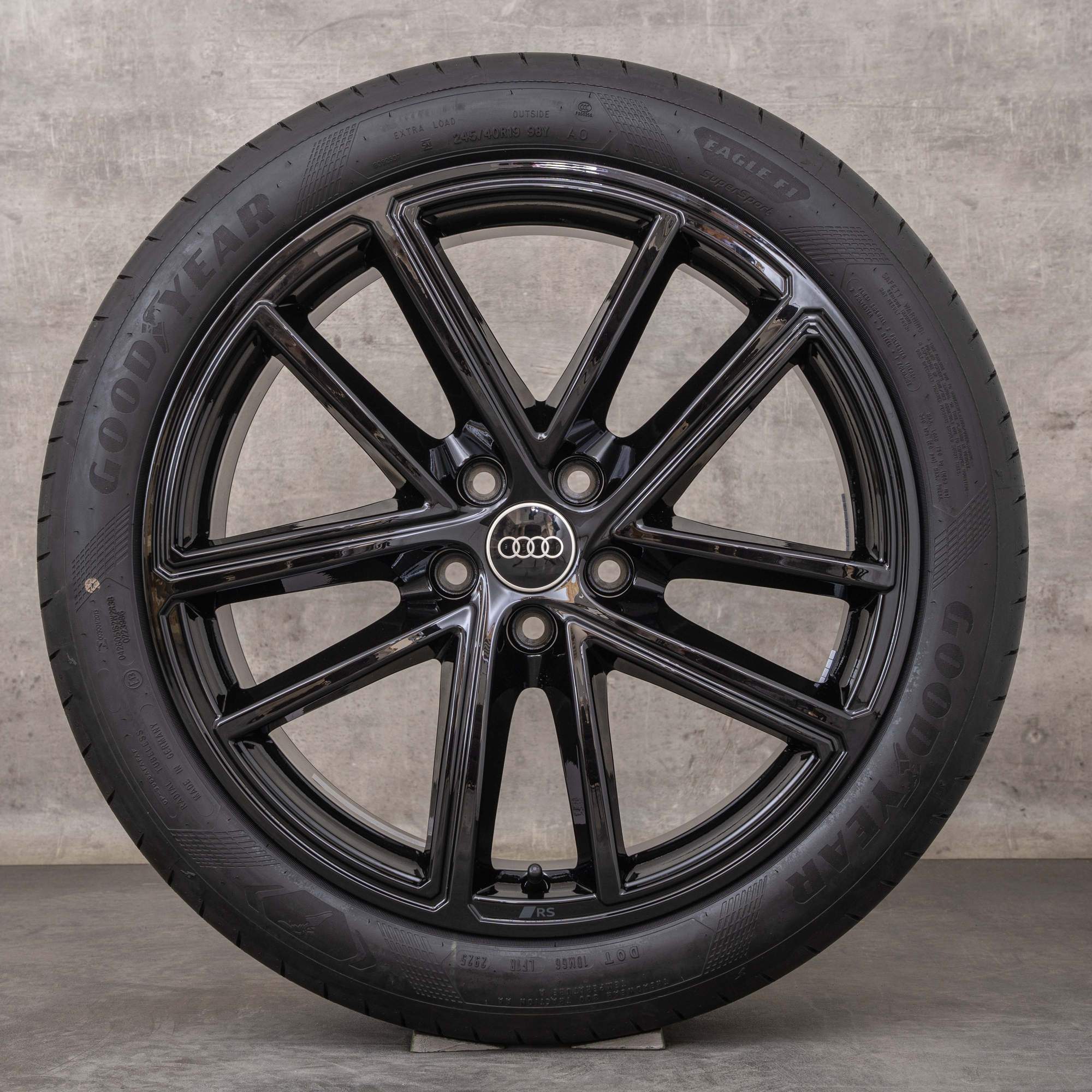 Originele Audi A5 S5 velgen 19 inch B10 zomerwielen 8B3601025BA zwart ...