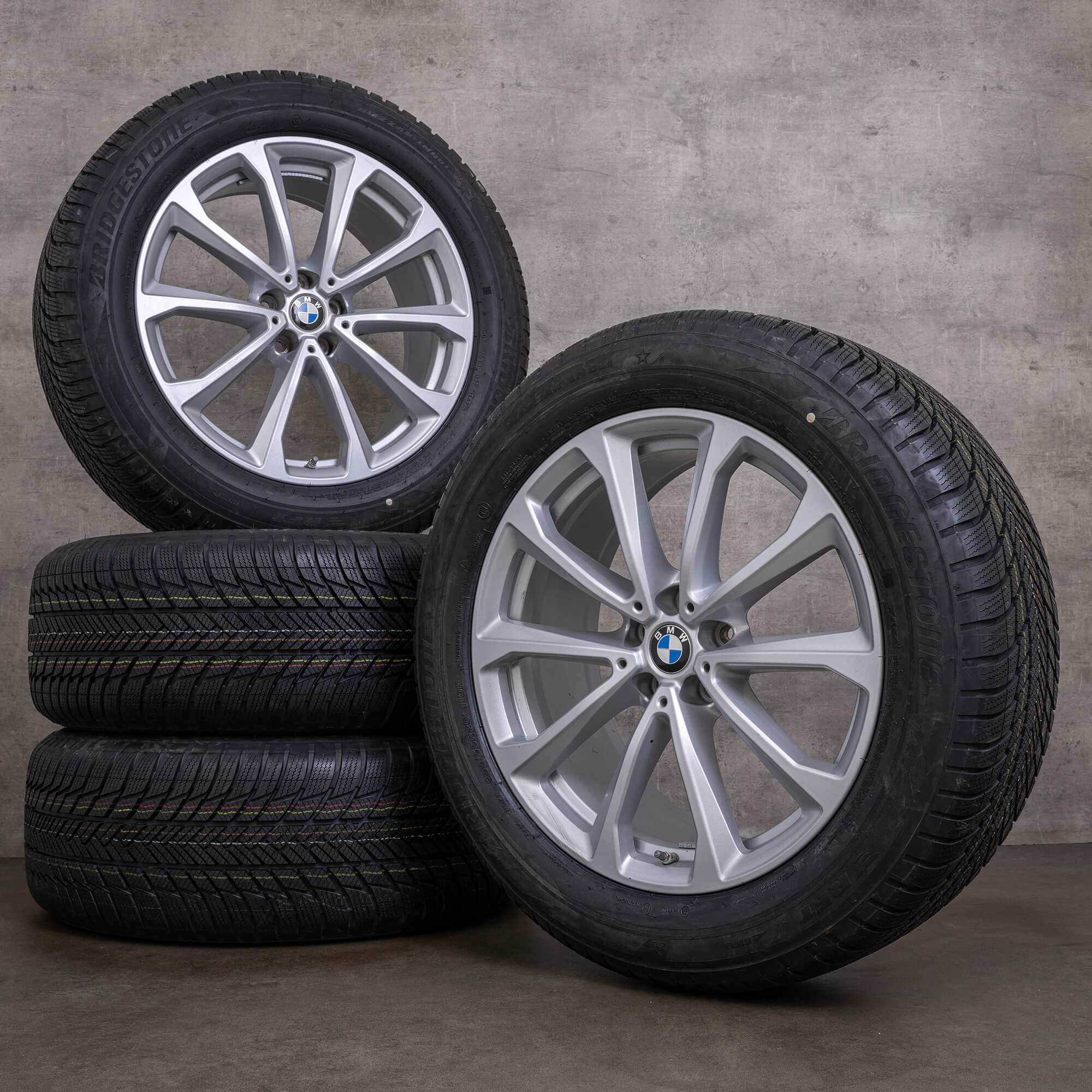 Roues d'hiver d'origine BMW X7 20 pouces G07 Jantes Styling 750 6880688 argent