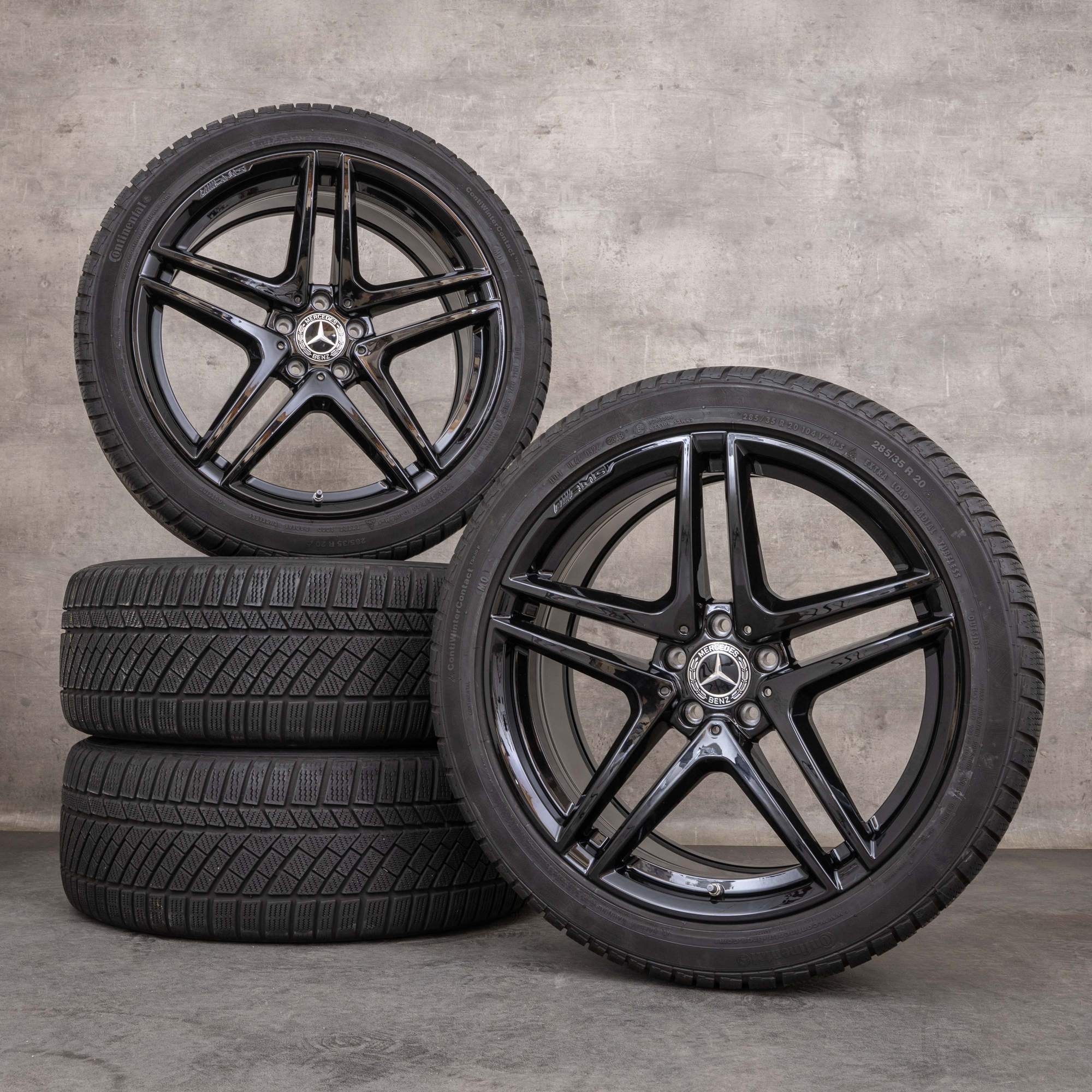 OEM Mercedes Benz S-Class S63 S65 AMG winter wheels 20 inch W222 A217 C217 Rims A2224010800 A2224010900 black glossy