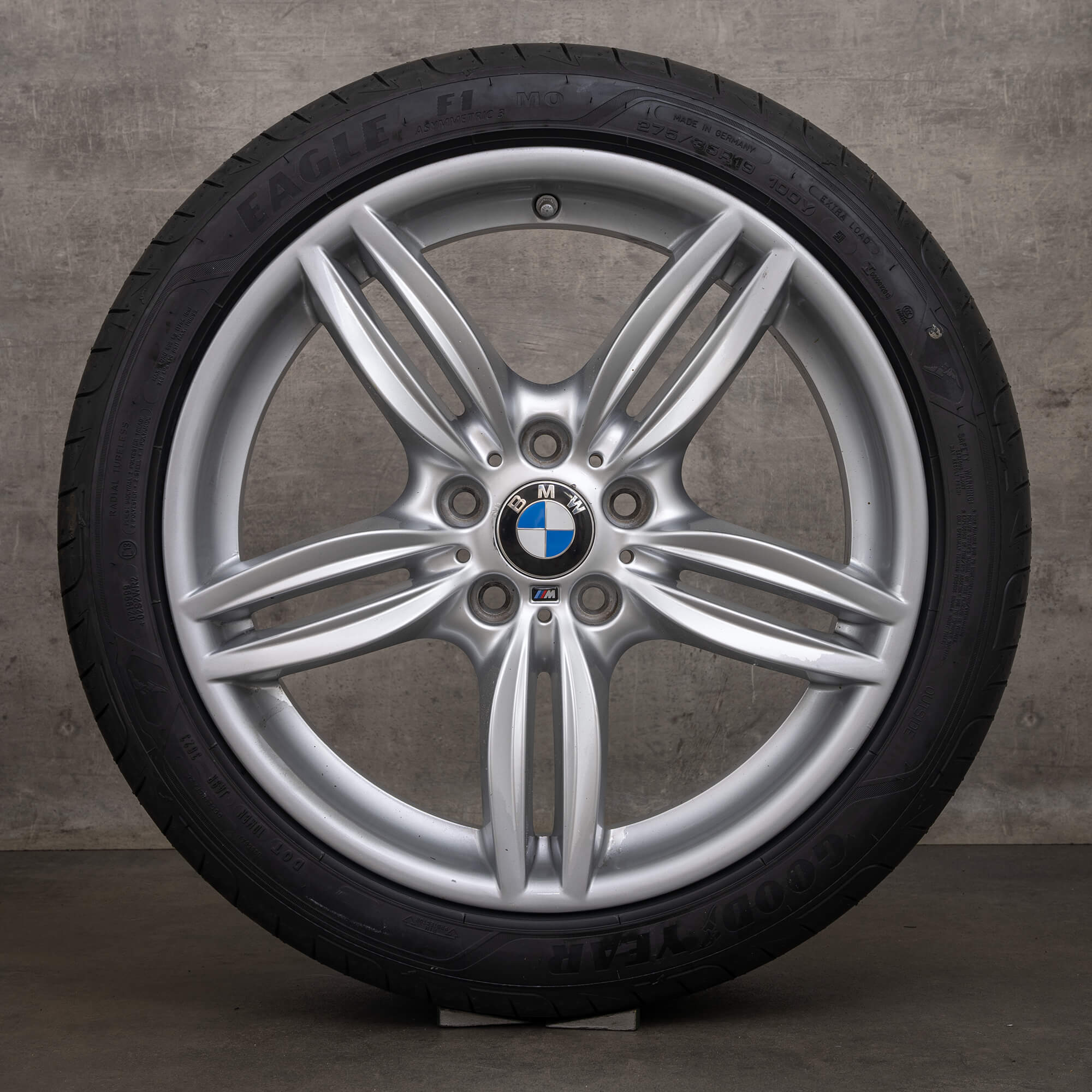 Originale BMW 5-serie 6-serie fælge 19 tommer F10 F11 F12 F13 F06 sommerhjul styling 351 M 7842652 7842653 sølv