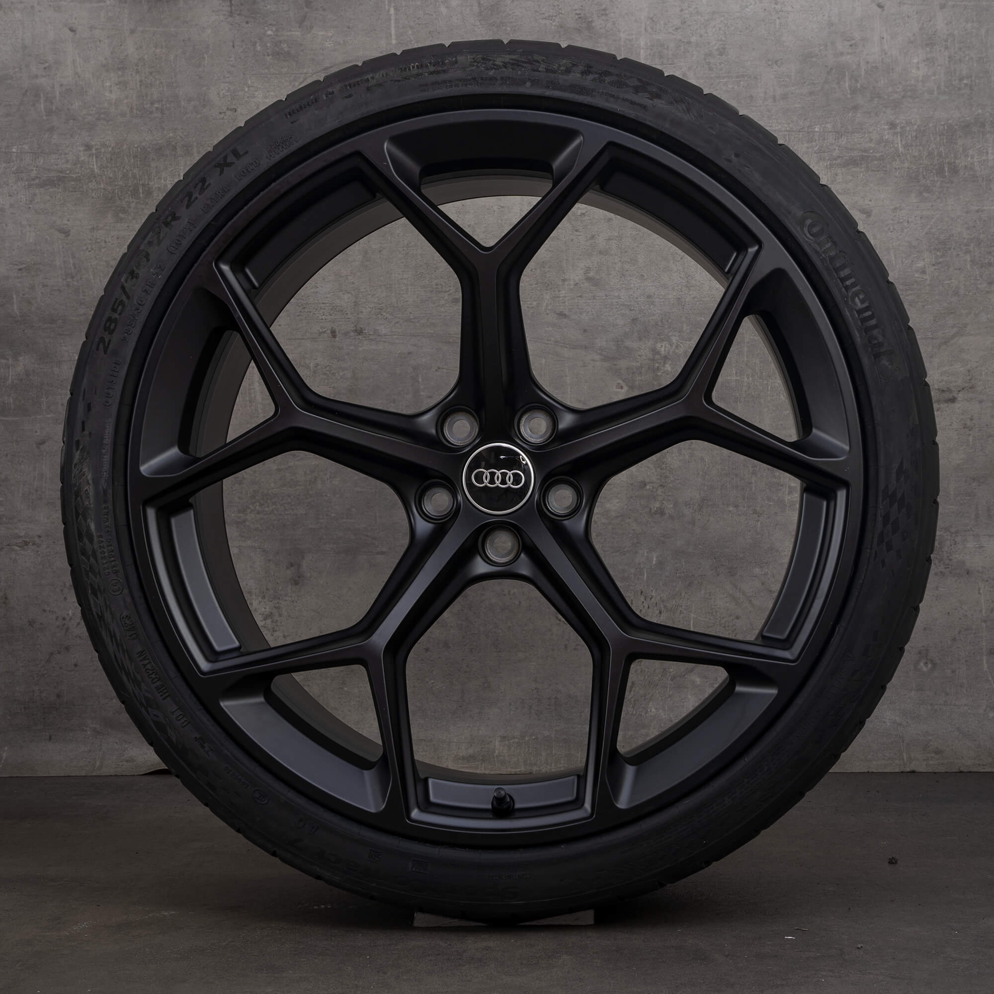 Original Audi RS6 RS7 jantes 22 pouces 4K C8 roues d'été 4K0601025BM noir mat NEUF