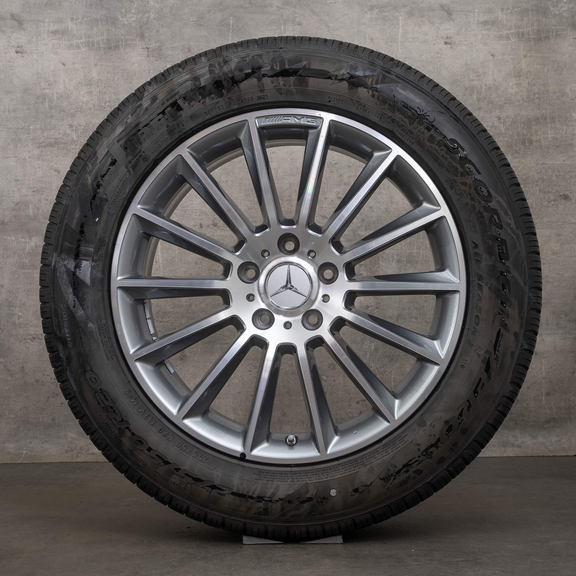 Originele AMG Mercedes Benz G Klasse velgen 20 inch W463 G350d G400d G500 zomerbanden A4634011700 Himalaya grijs hoogglans