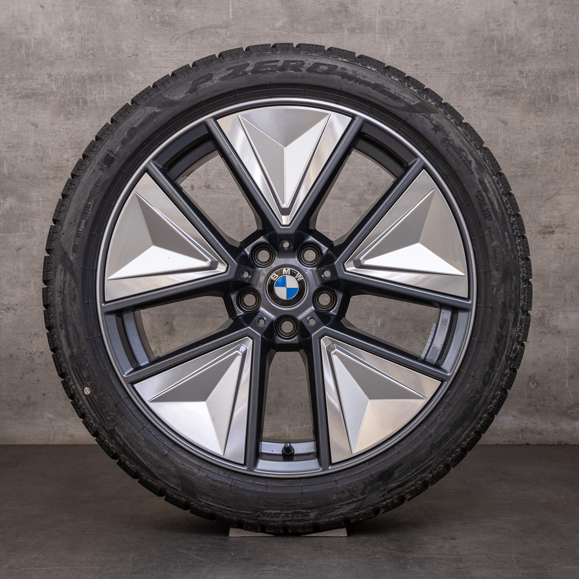 Original BMW i4 Winterräder 19 Zoll G26 Felgen 6896776 6896778 Styling 855 gunmetal grey glanzgedreht NEU